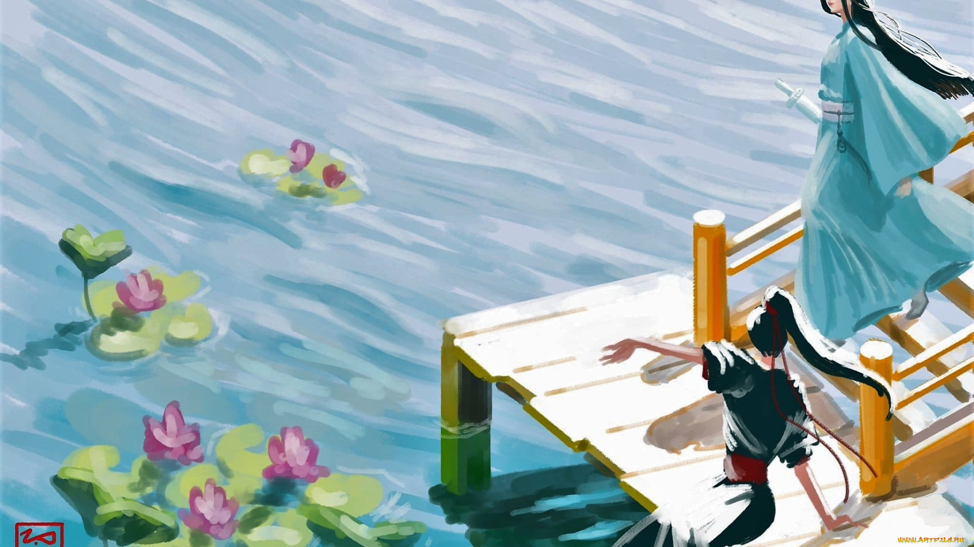 аниме, mo, dao, zu, shi, вэй, усянь, лань, ванцзы, пристань, лотосы