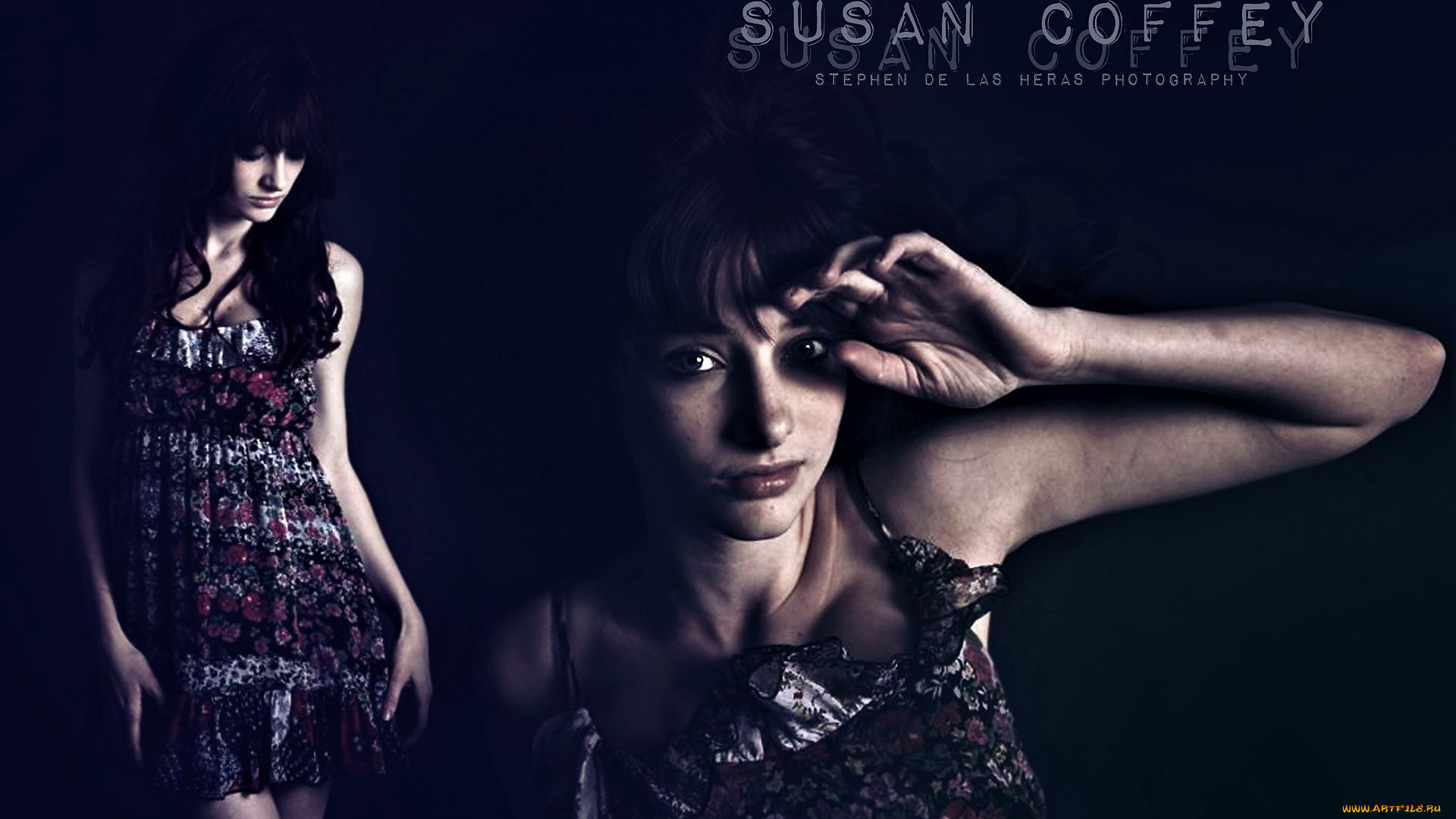 девушки, susan, coffey, брюнетка, сарафан