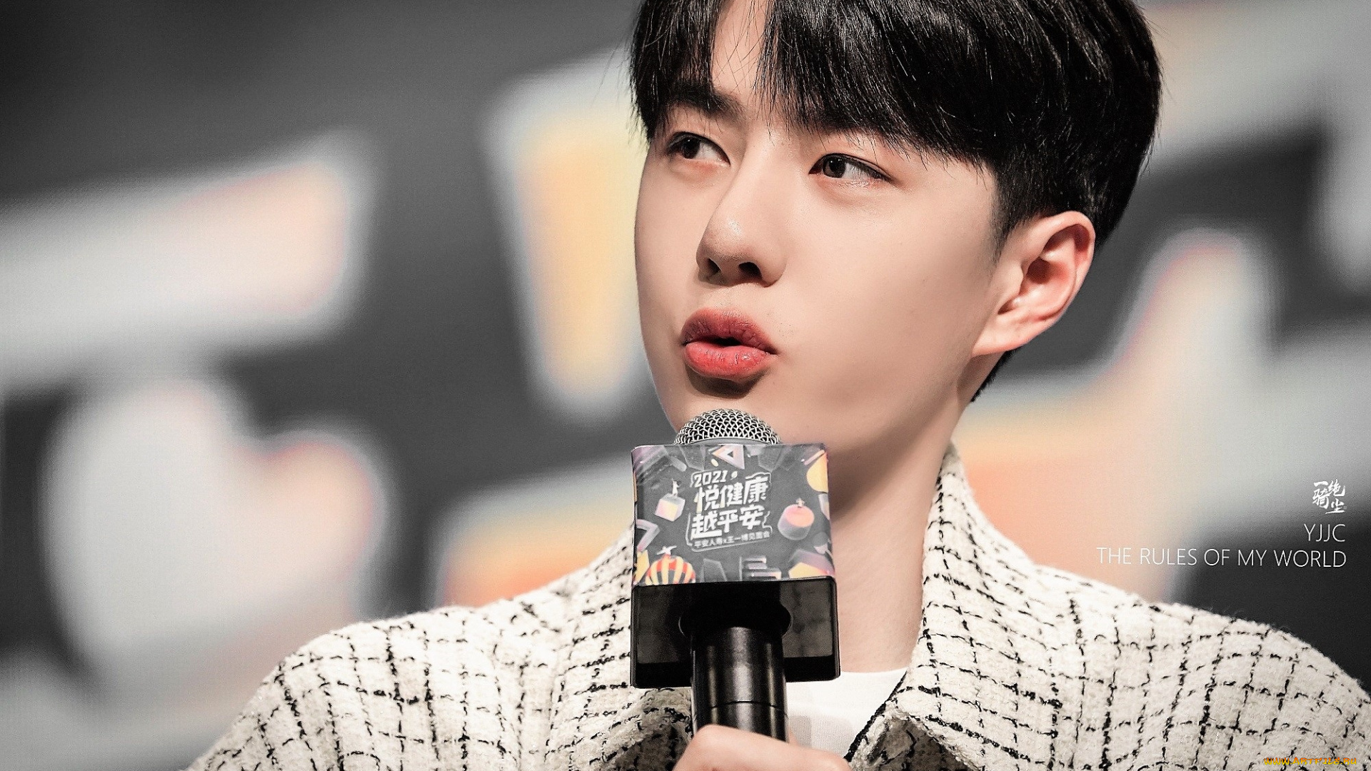 мужчины, wang, yi, bo, лицо, микрофон