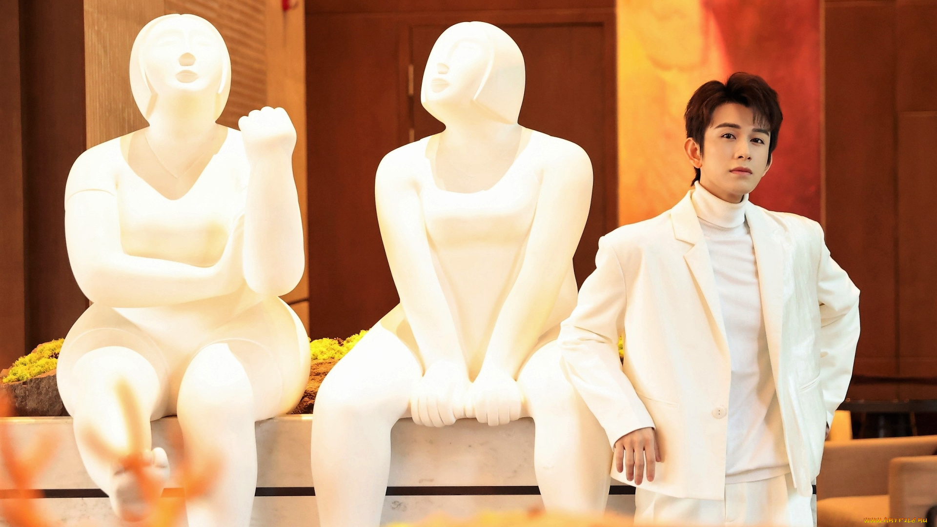 мужчины, zhu, zanjin, актер, костюм, статуи