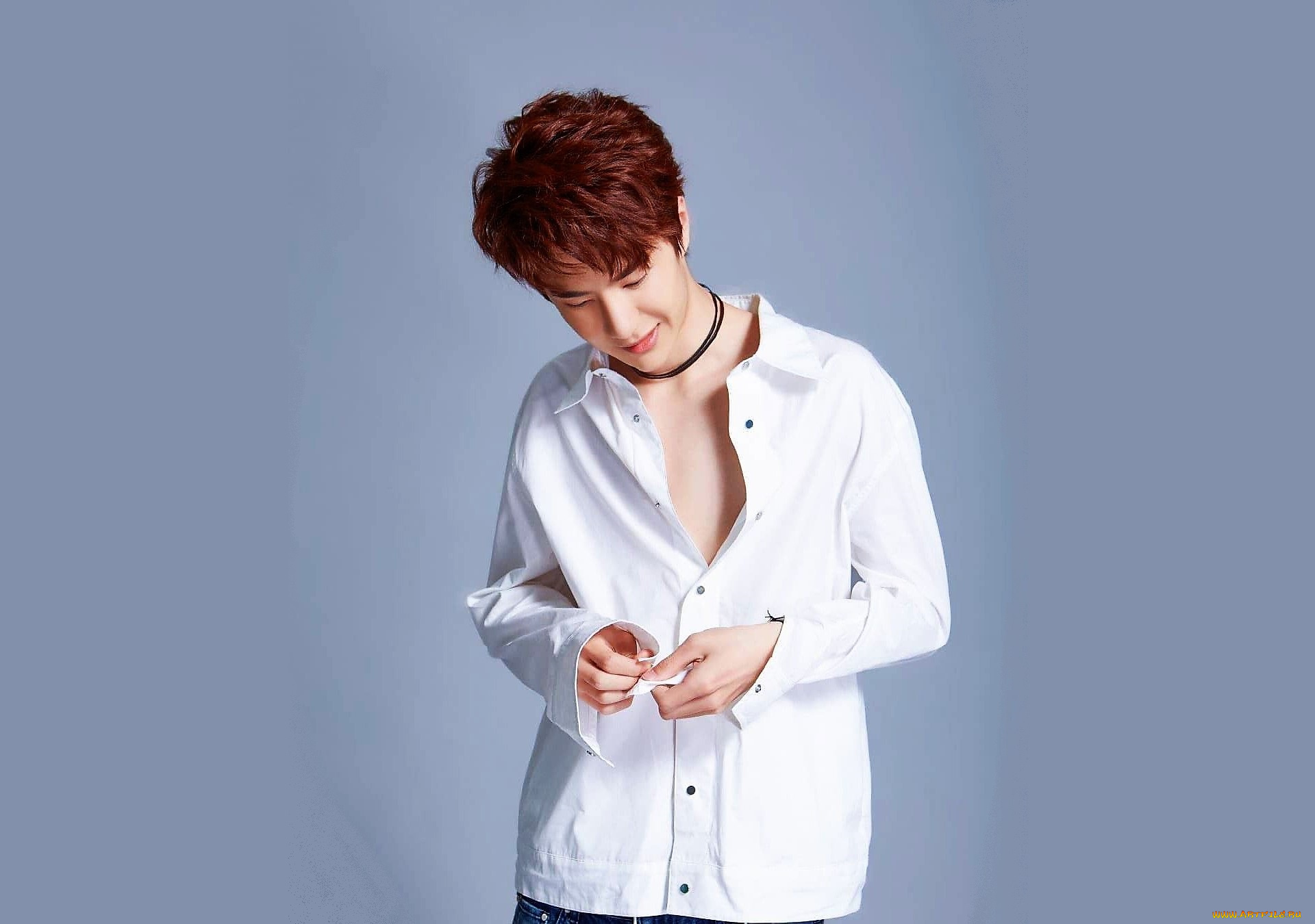 мужчины, wang, yi, bo, рыжий, рубашка