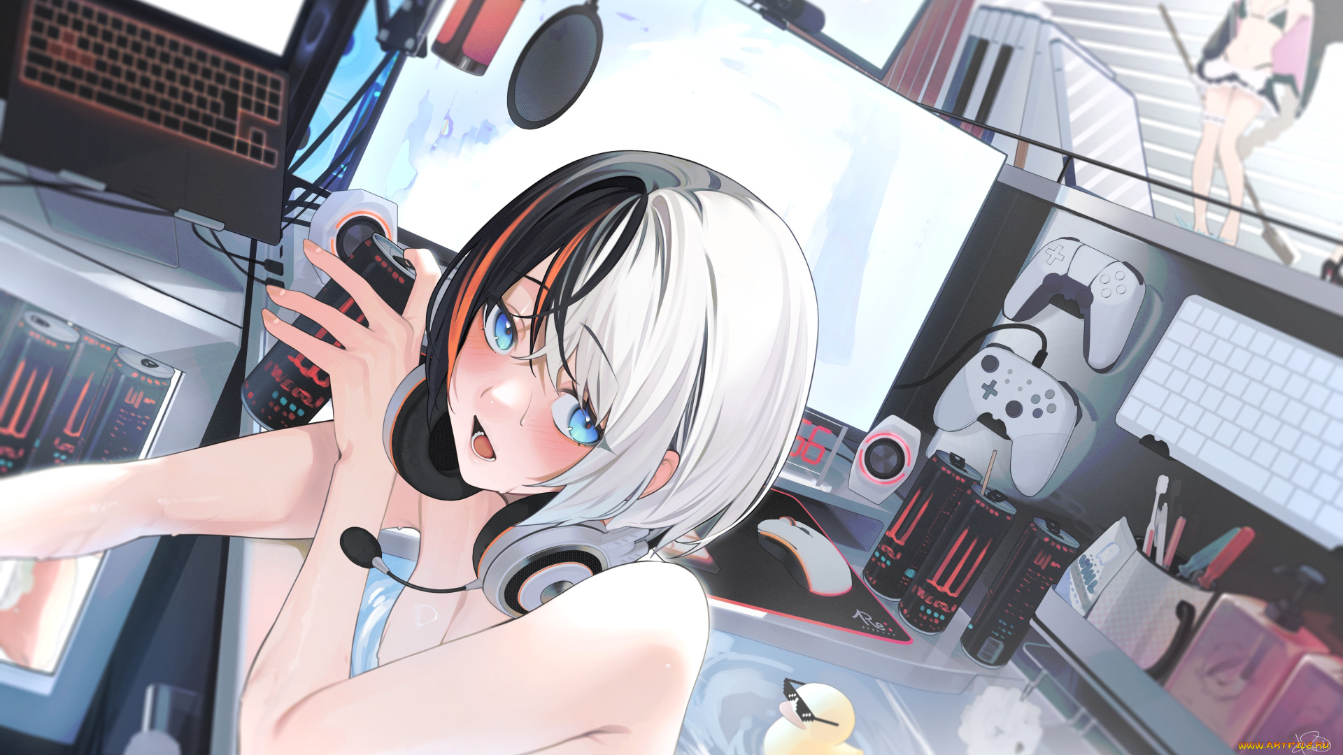 аниме, музыка, девушка