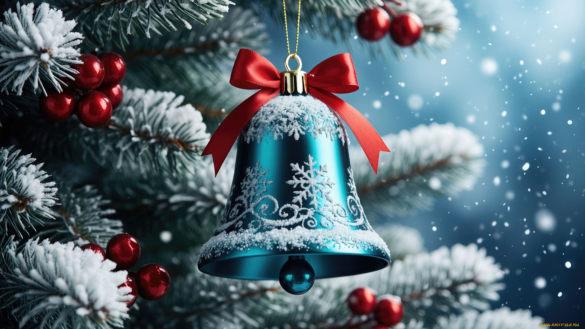праздничные, колокольчики, новогодняя