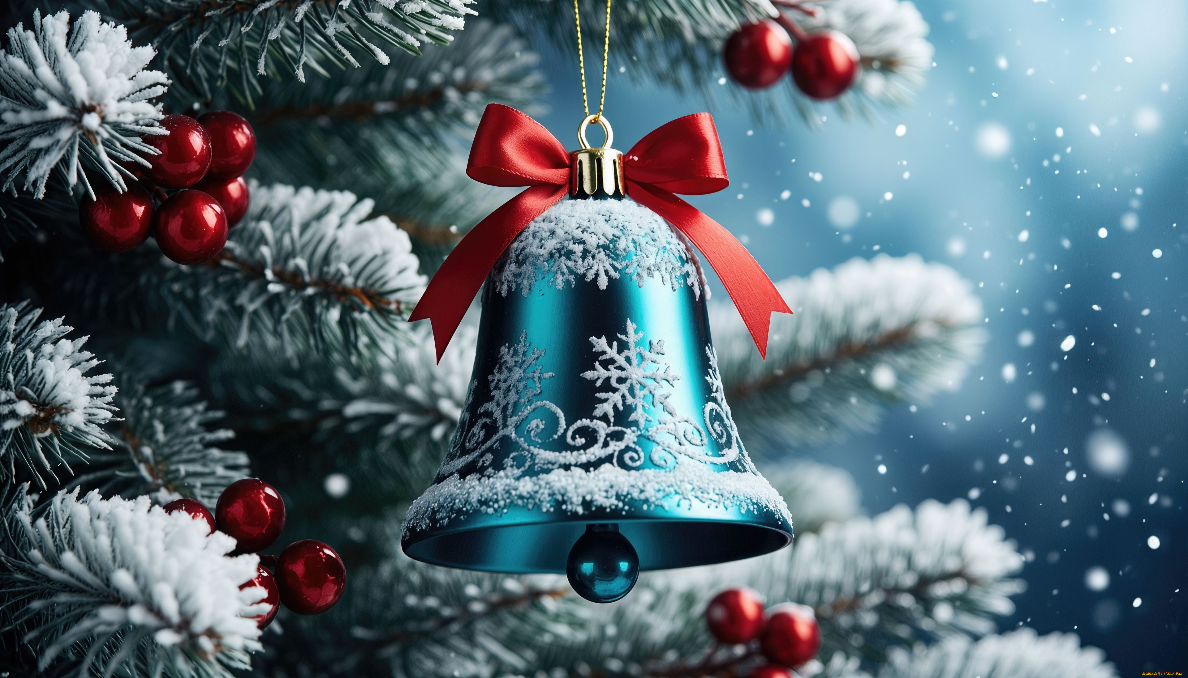 праздничные, колокольчики, новогодняя