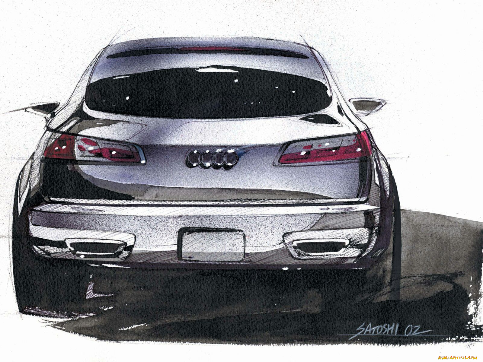 audi, q7, рисованные, авто, мото