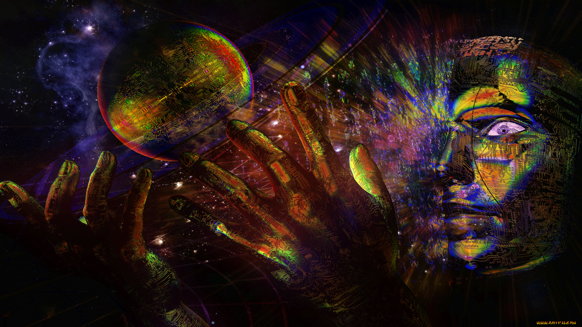 3д, графика, другое, плата, cognition, человек