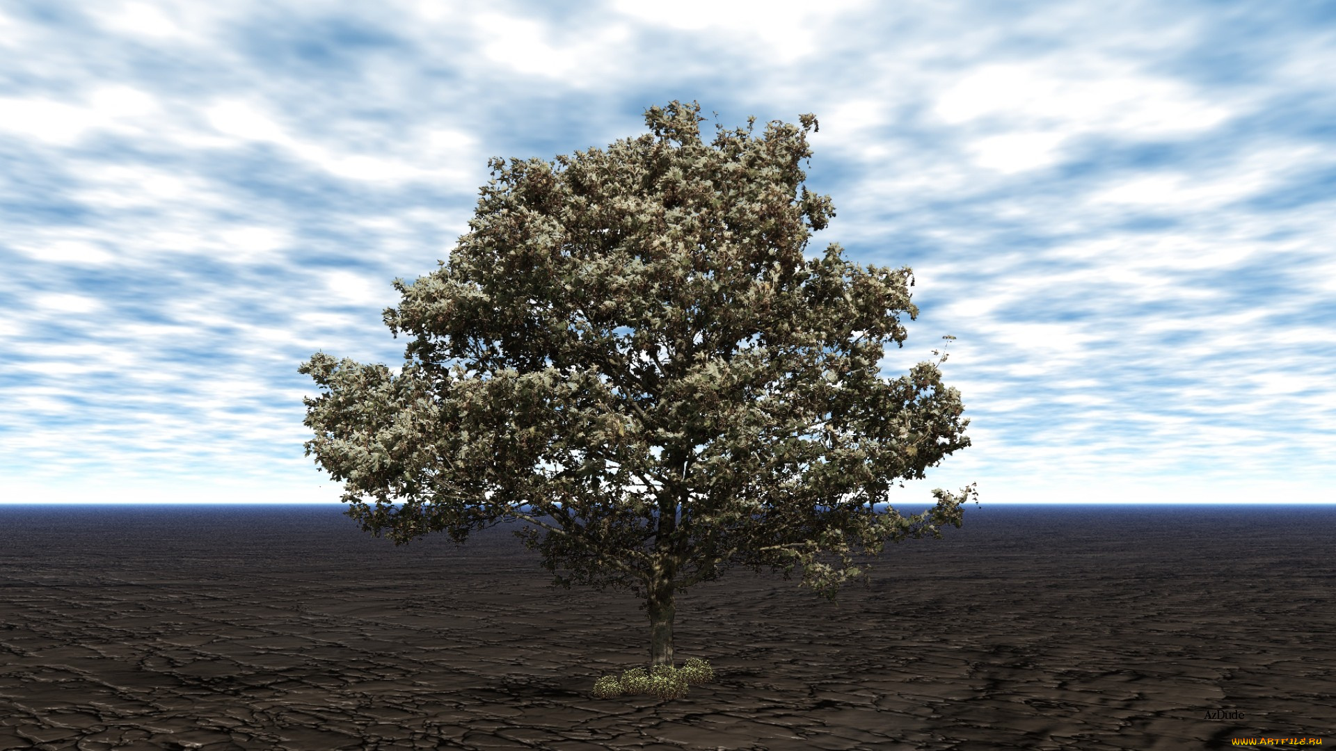 3д, графика, nature, landscape, природа, дерево