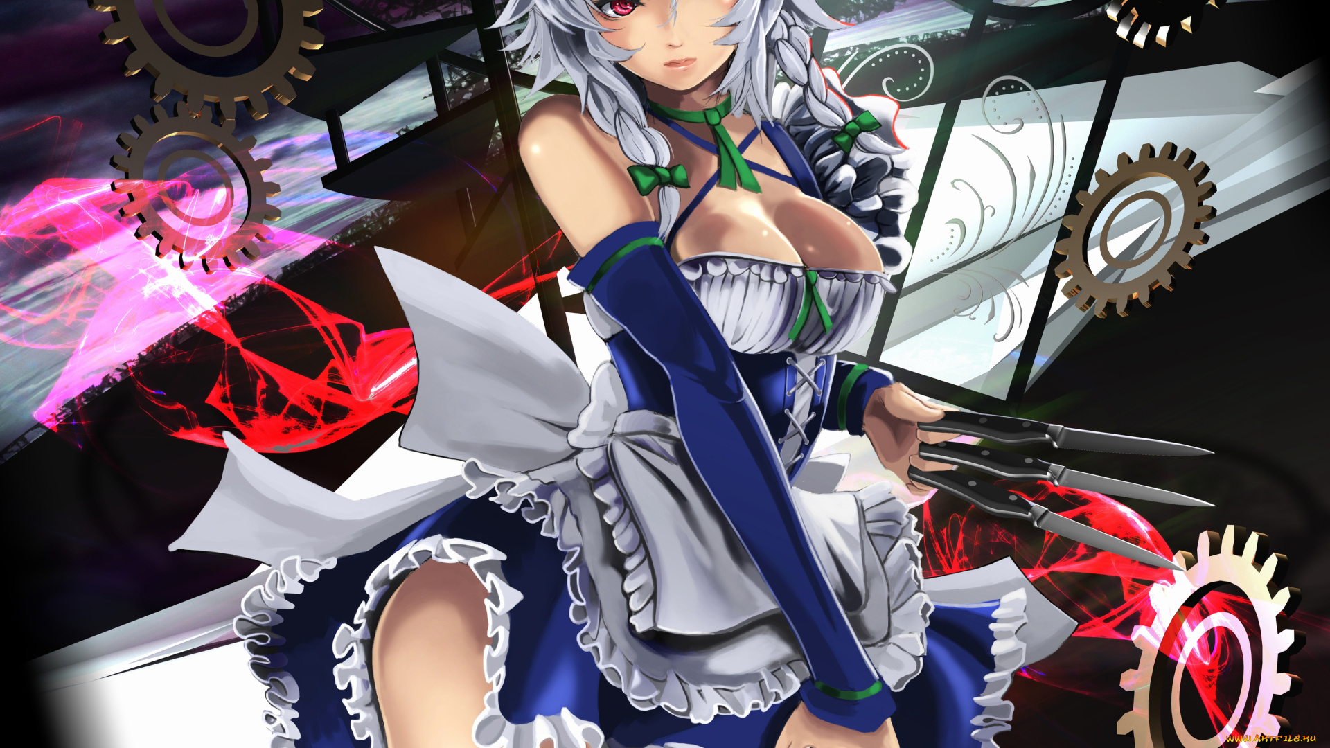 by, coppelia, аниме, touhou, izayoi, sakuya