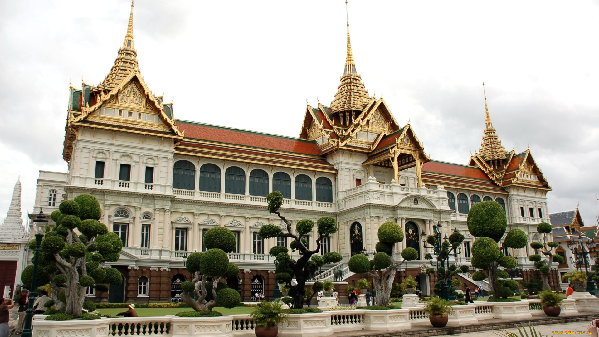 королевский, дворец, рамы, аюттая, таиланд, города, дворцы, замки, крепости, архитектура, позолота