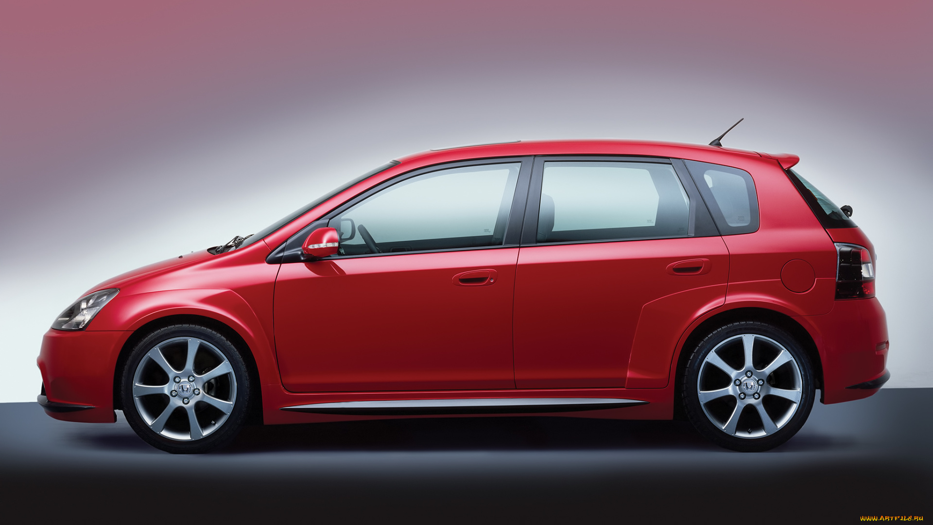 автомобили, honda, civic, study, model, 2004, красная