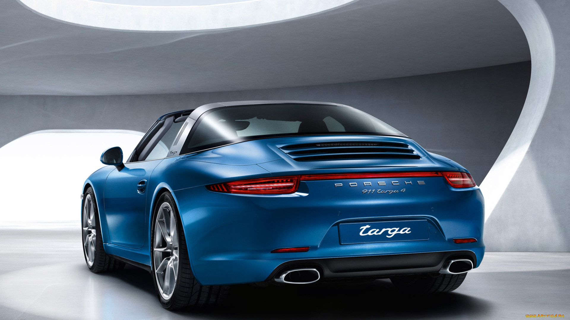 автомобили, porsche, 911, targa, 4, 991, 2014, синий