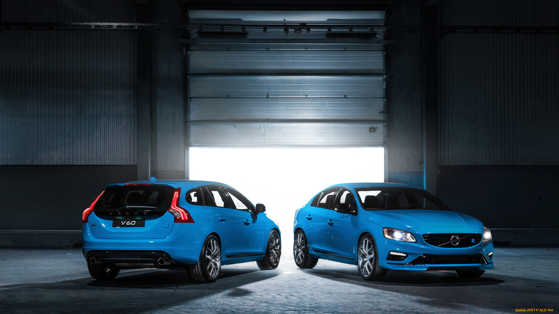 автомобили, volvo, синий