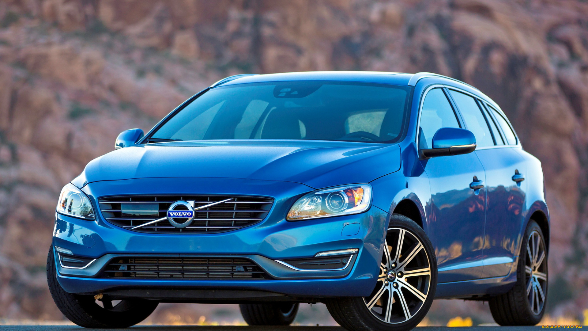 автомобили, volvo, v60, t5, us-spec, 2014г, синий
