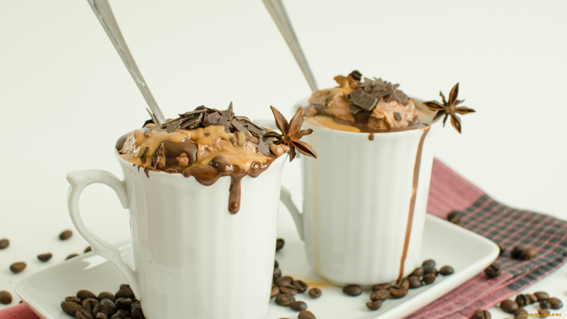 еда, напитки, шоколадный, мусс