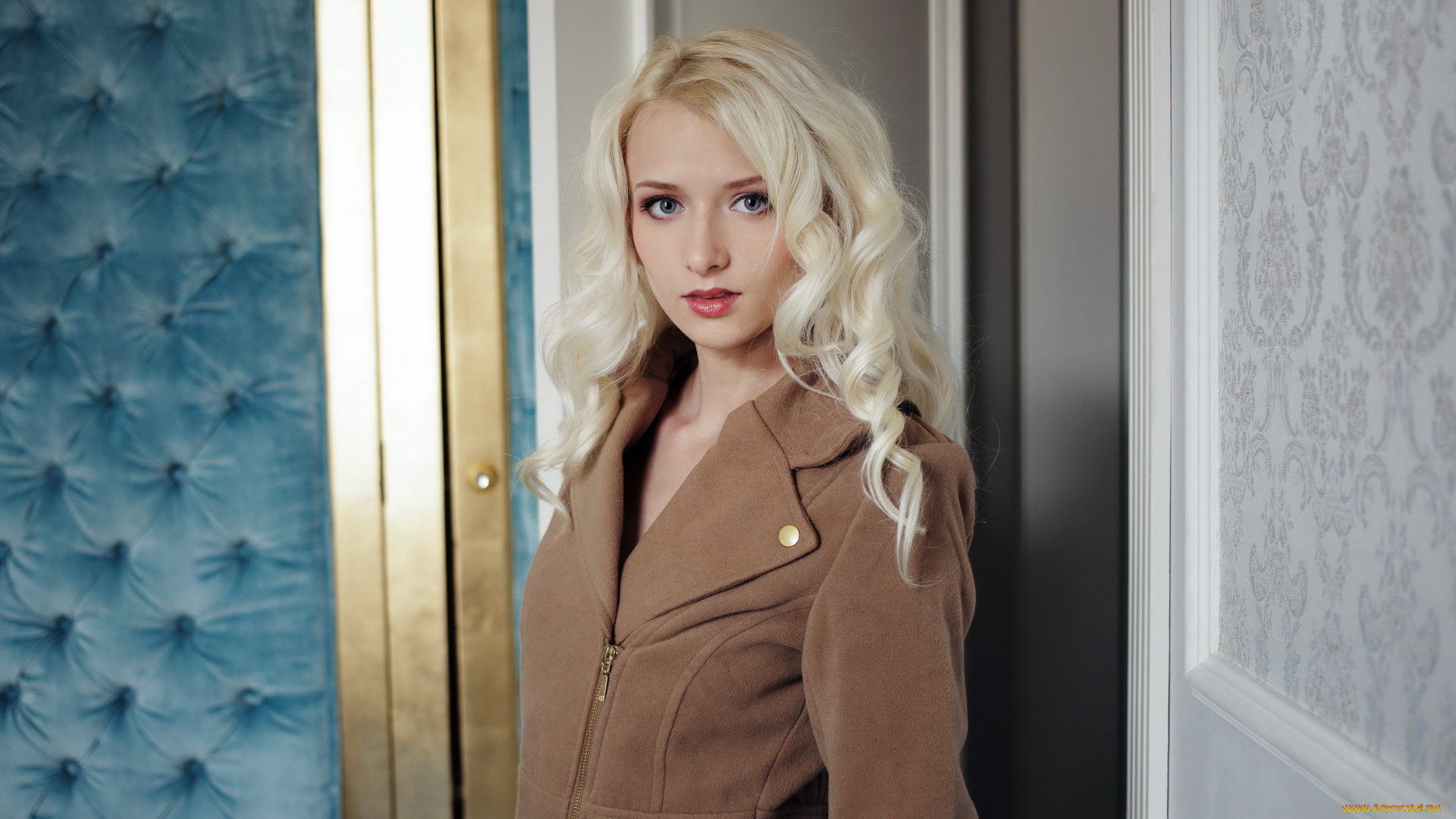 nika, девушки, -unsort, , блондинки, лицо, пальто, блондинка