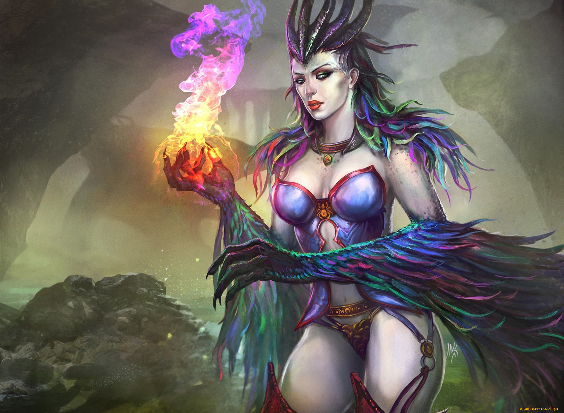 фэнтези, магия, существо, огонь