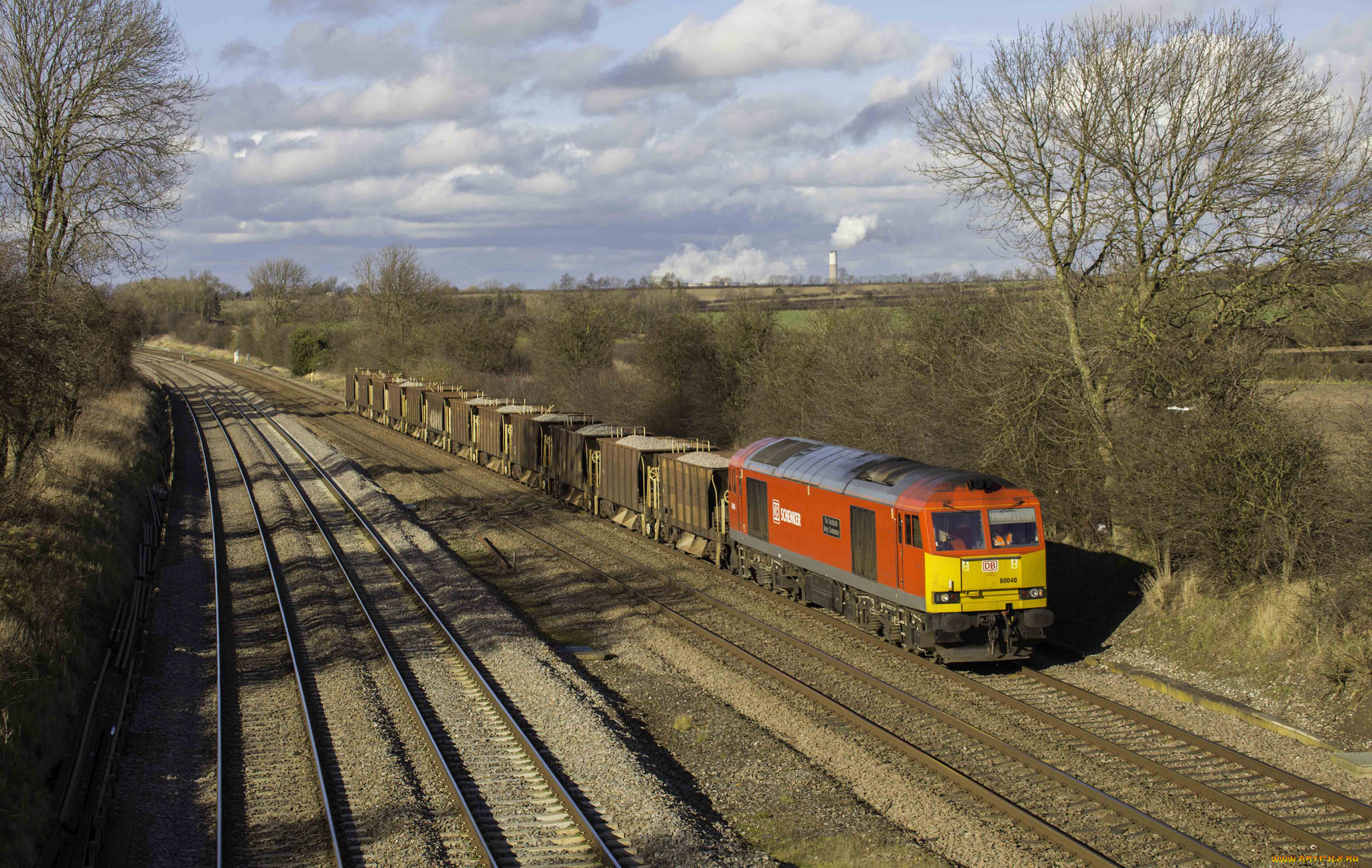 техника, поезда, локомотив, рельсы