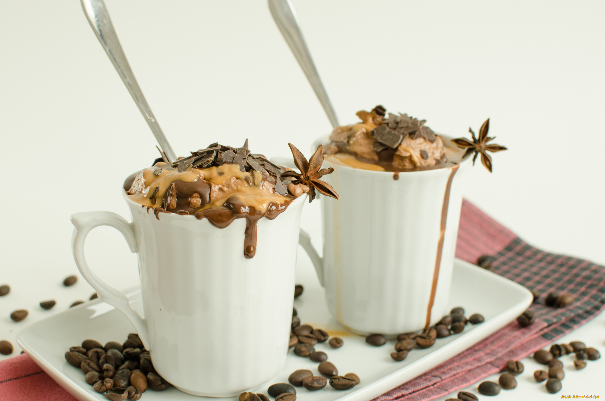 еда, напитки, шоколадный, мусс