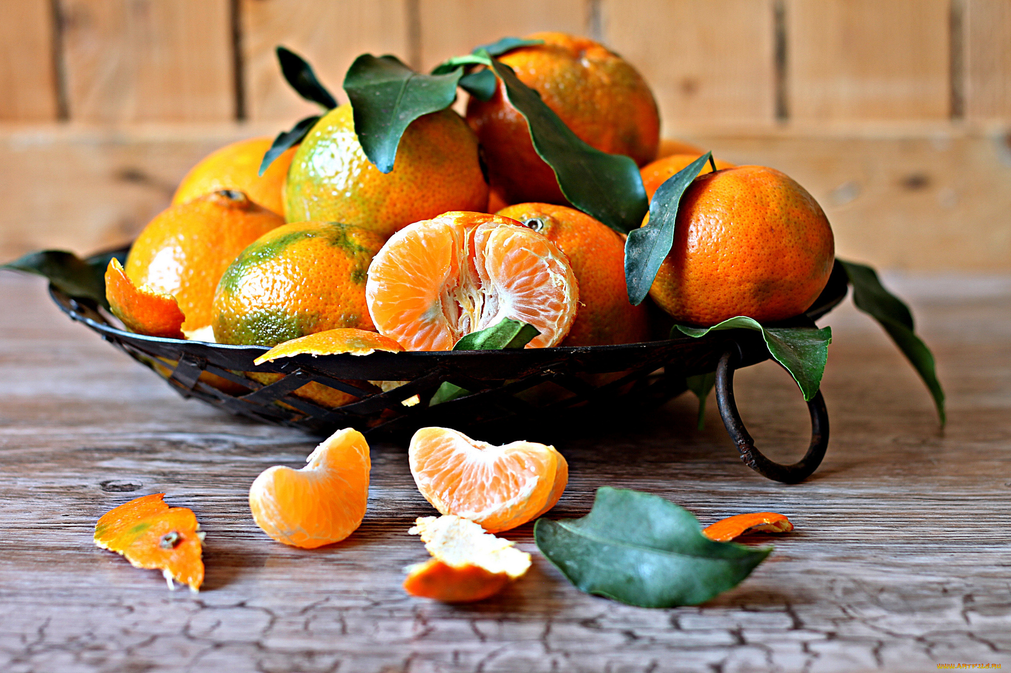 еда, цитрусы, мандарины