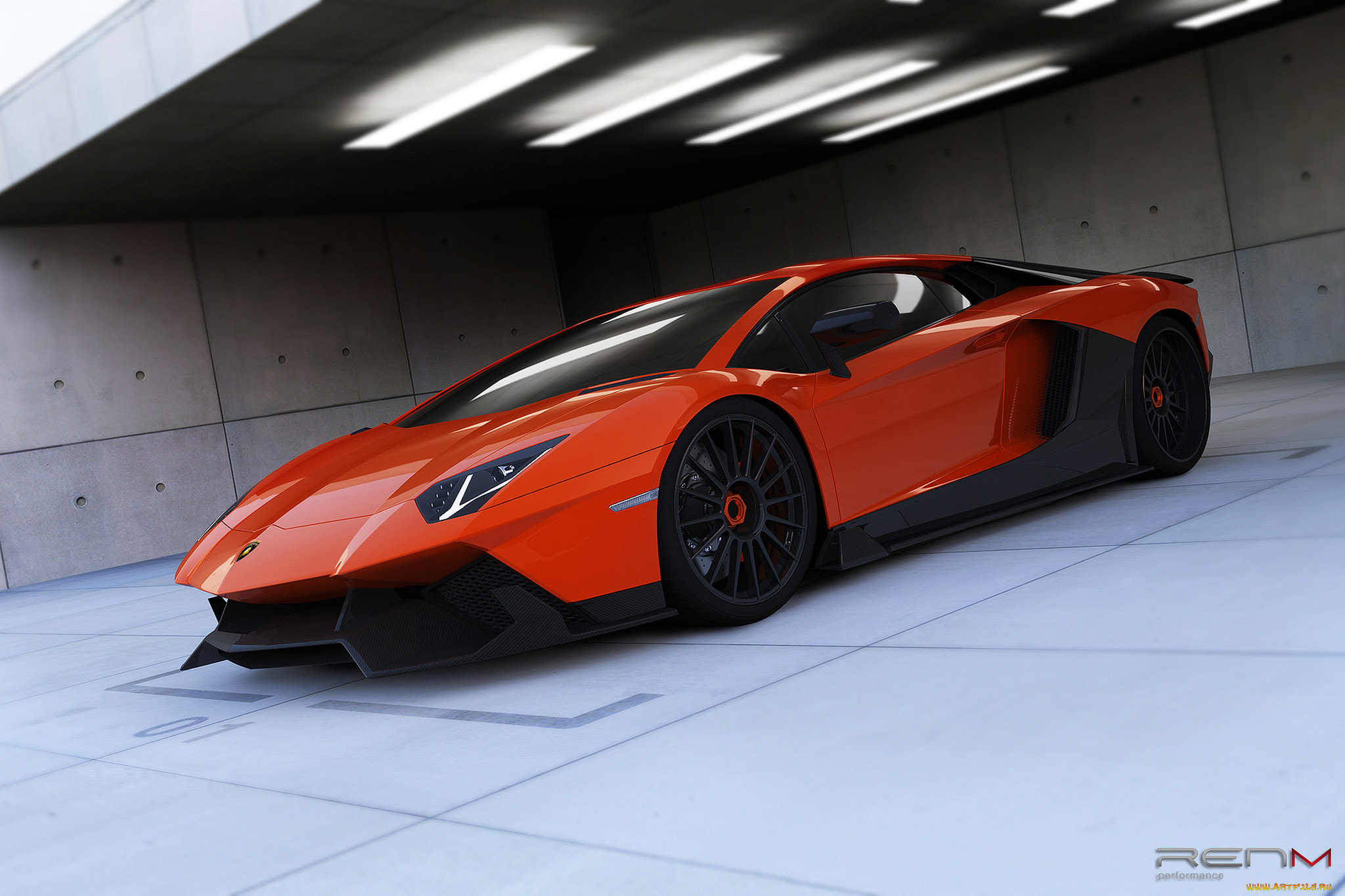 renm-performance-lamborghini-aventador-le-c, автомобили, 3д, performance