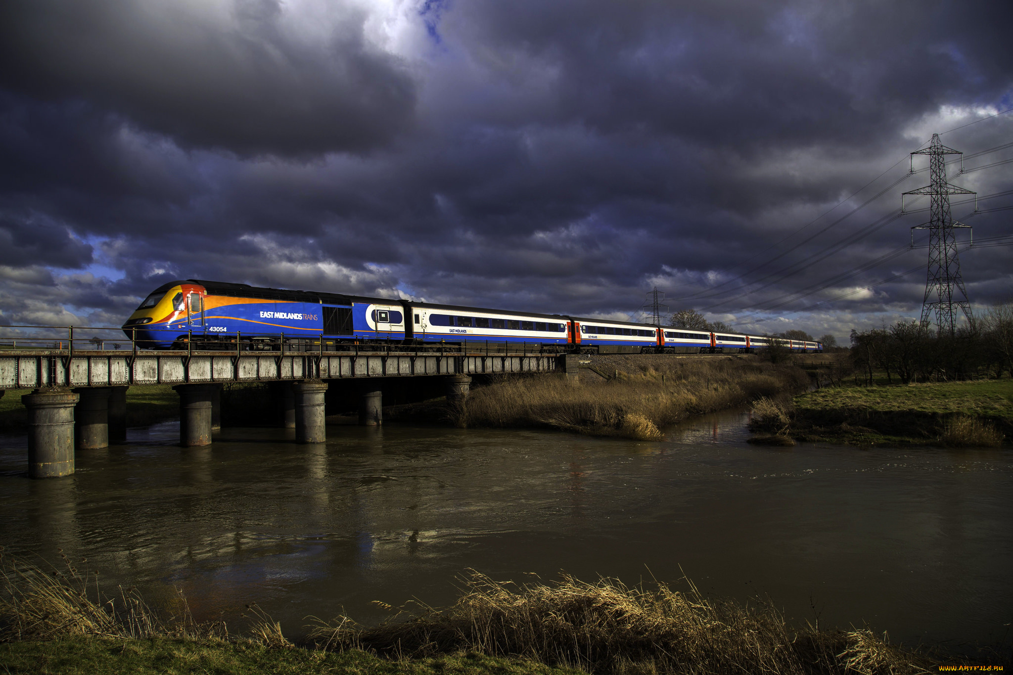 техника, поезда, локомотив, рельсы