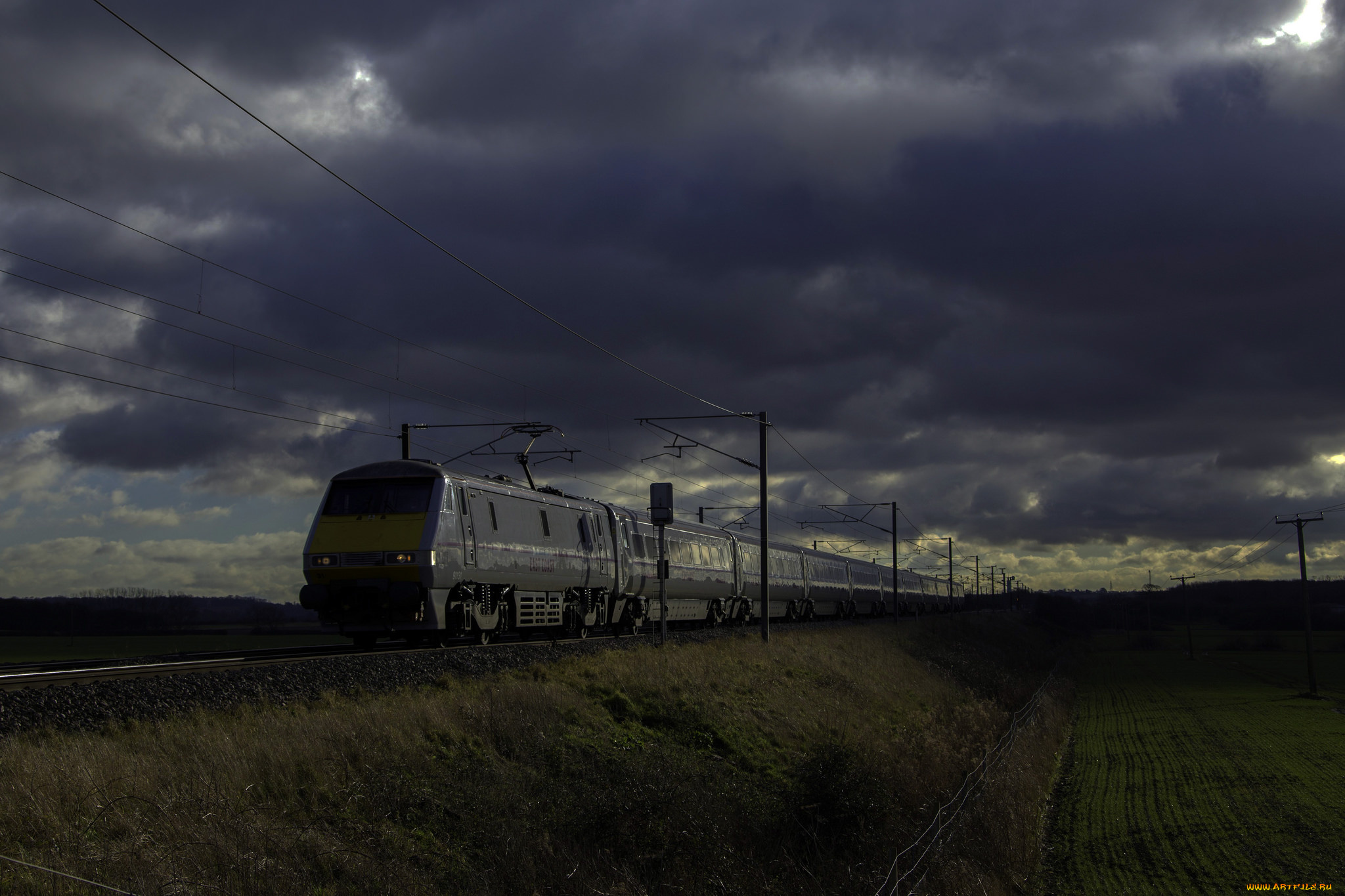 техника, поезда, рельсы, локомотив