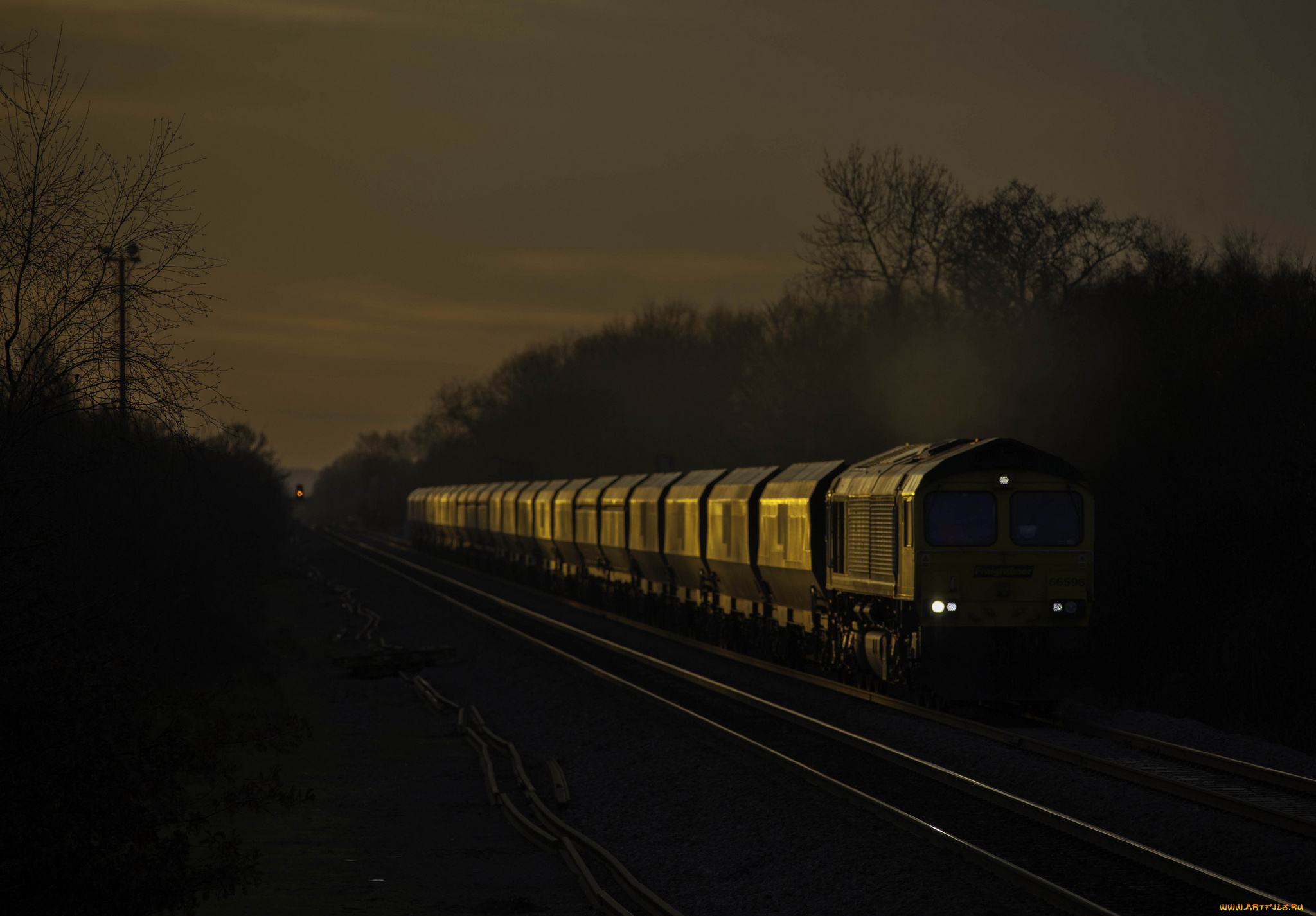 техника, поезда, локомотив, рельсы