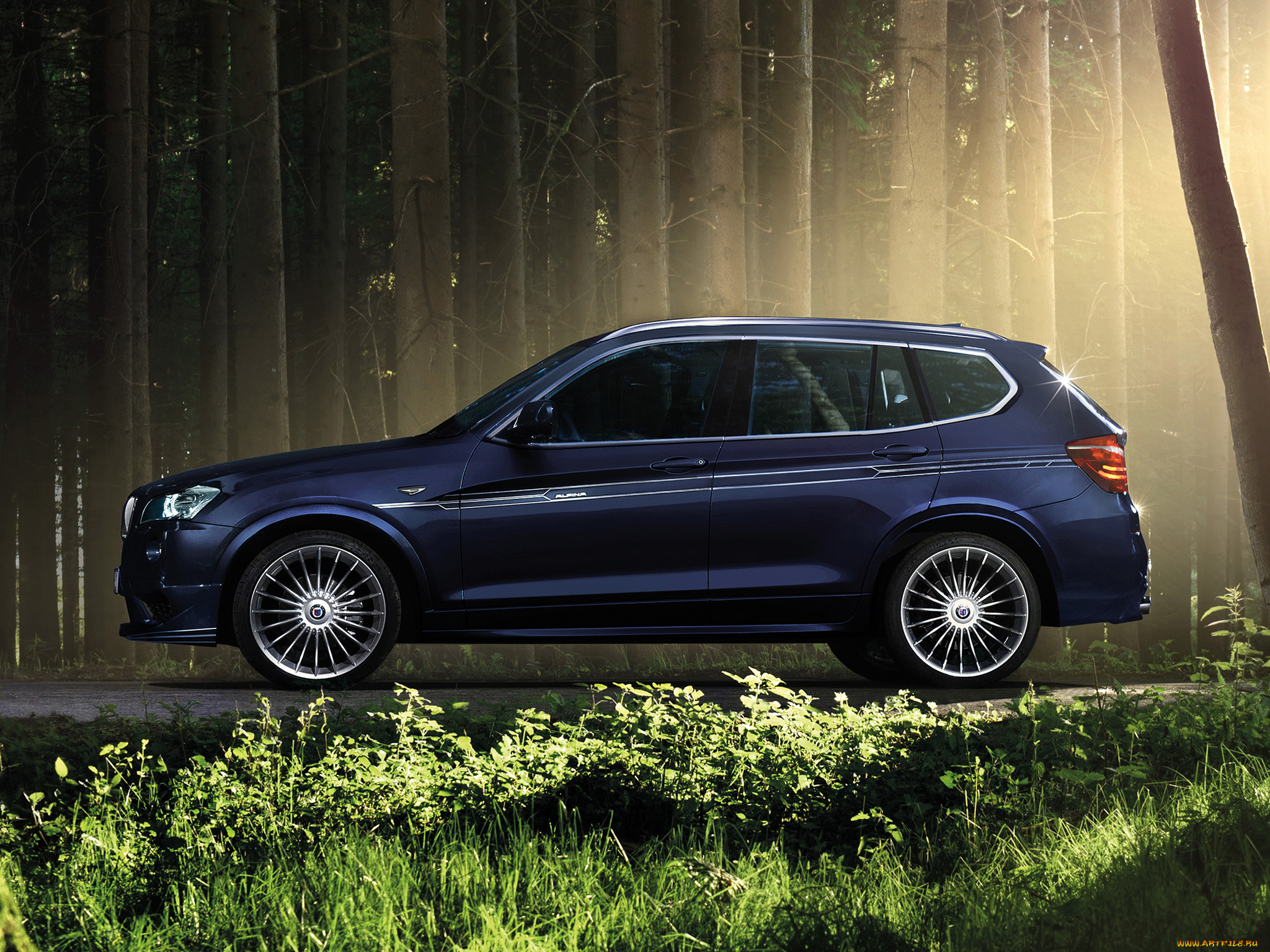 автомобили, bmw, bi-turbo, alpina, xd3, f25, 2013г, синий