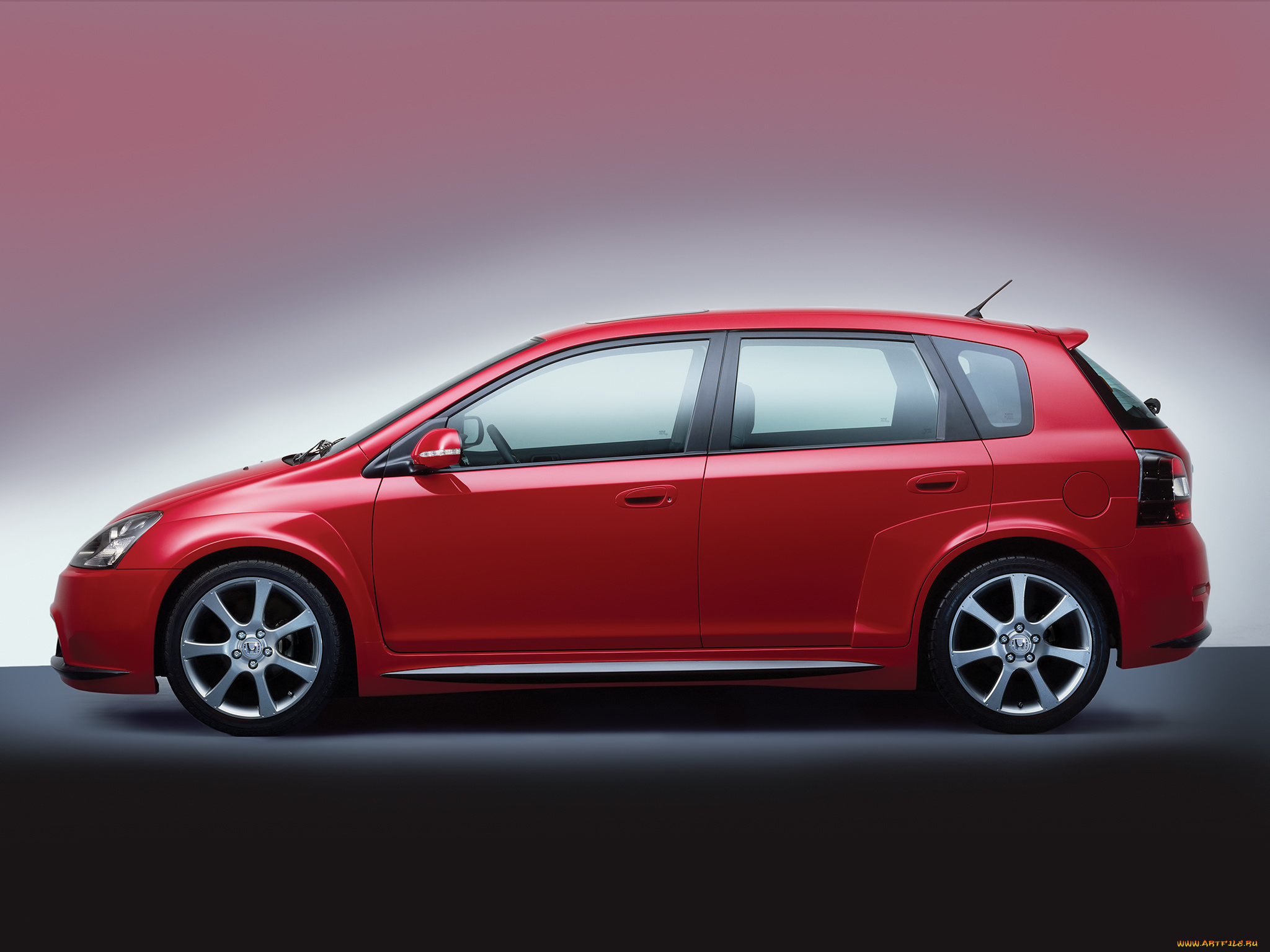 автомобили, honda, civic, study, model, 2004, красная