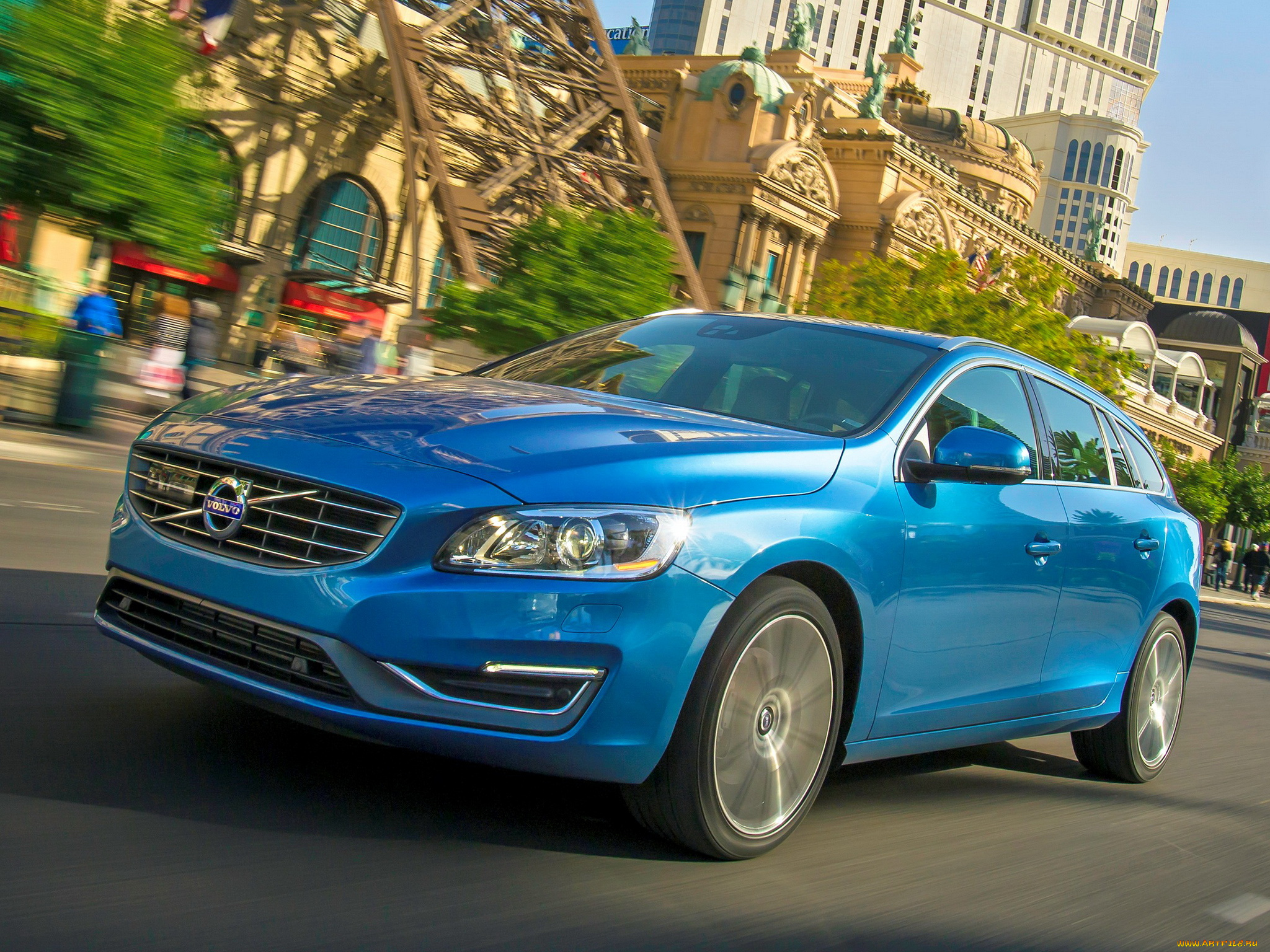 автомобили, volvo, v60, t5, синий, 2014г, us-spec