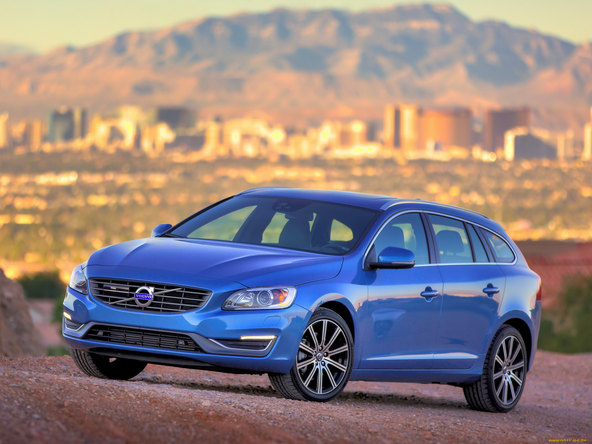 автомобили, volvo, v60, t5, синий, us-spec, 2014г