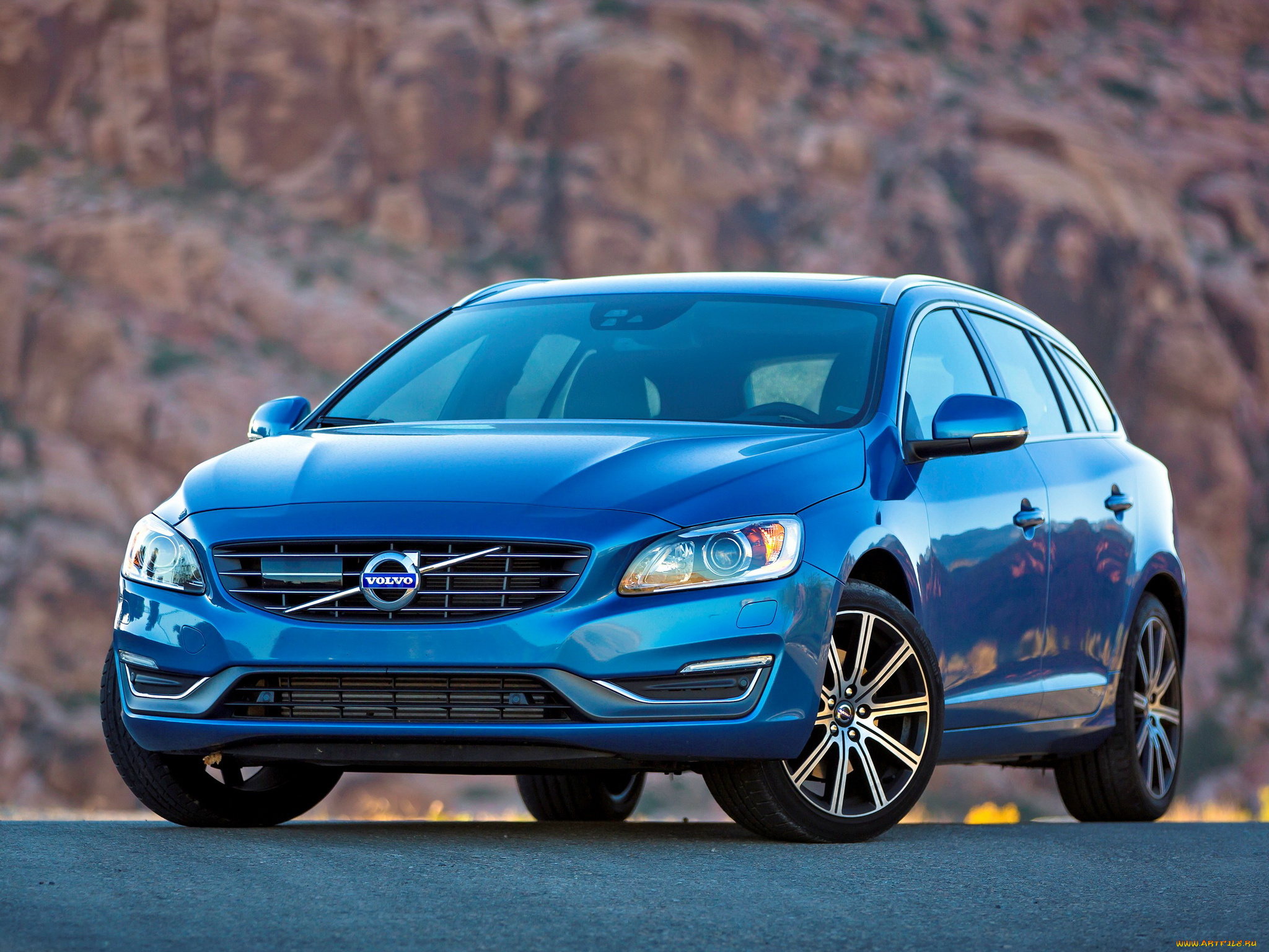 автомобили, volvo, v60, t5, us-spec, 2014г, синий