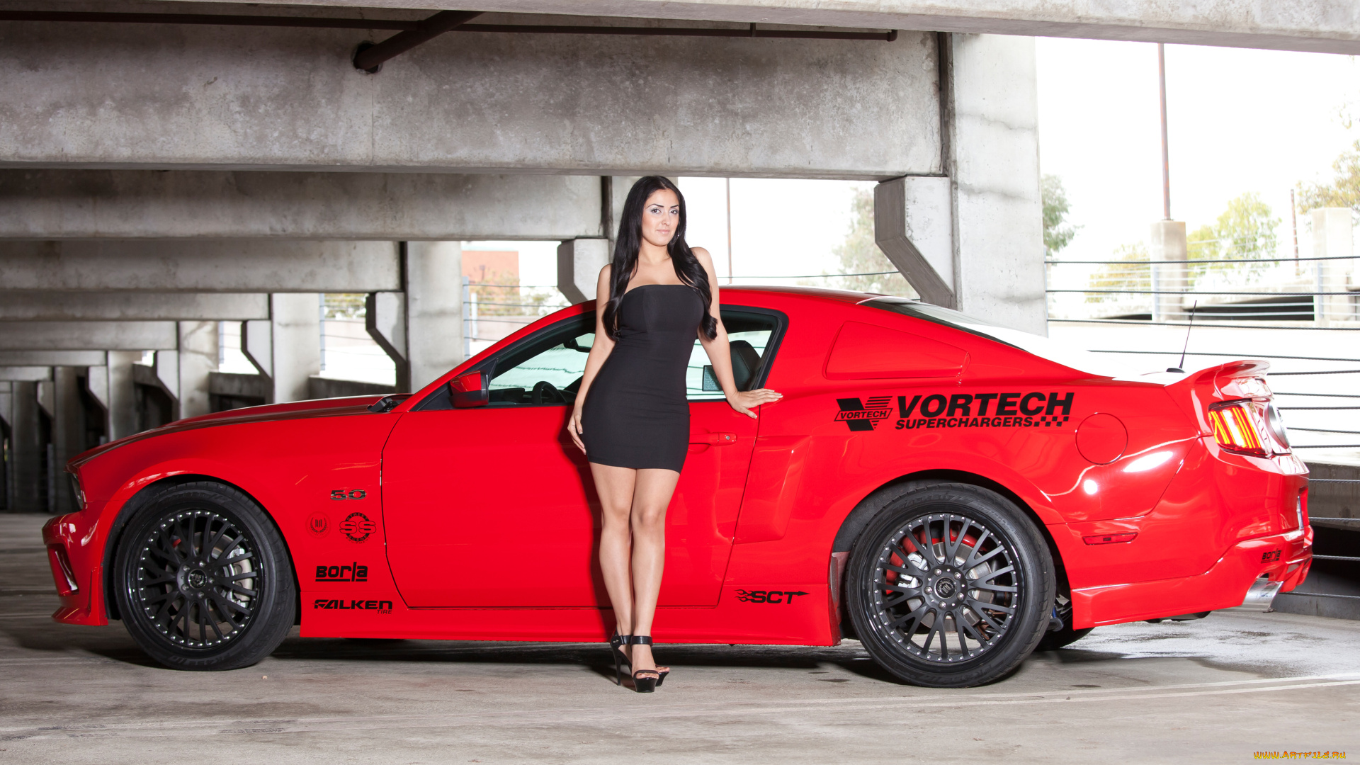 автомобили, -авто, с, девушками, mustang