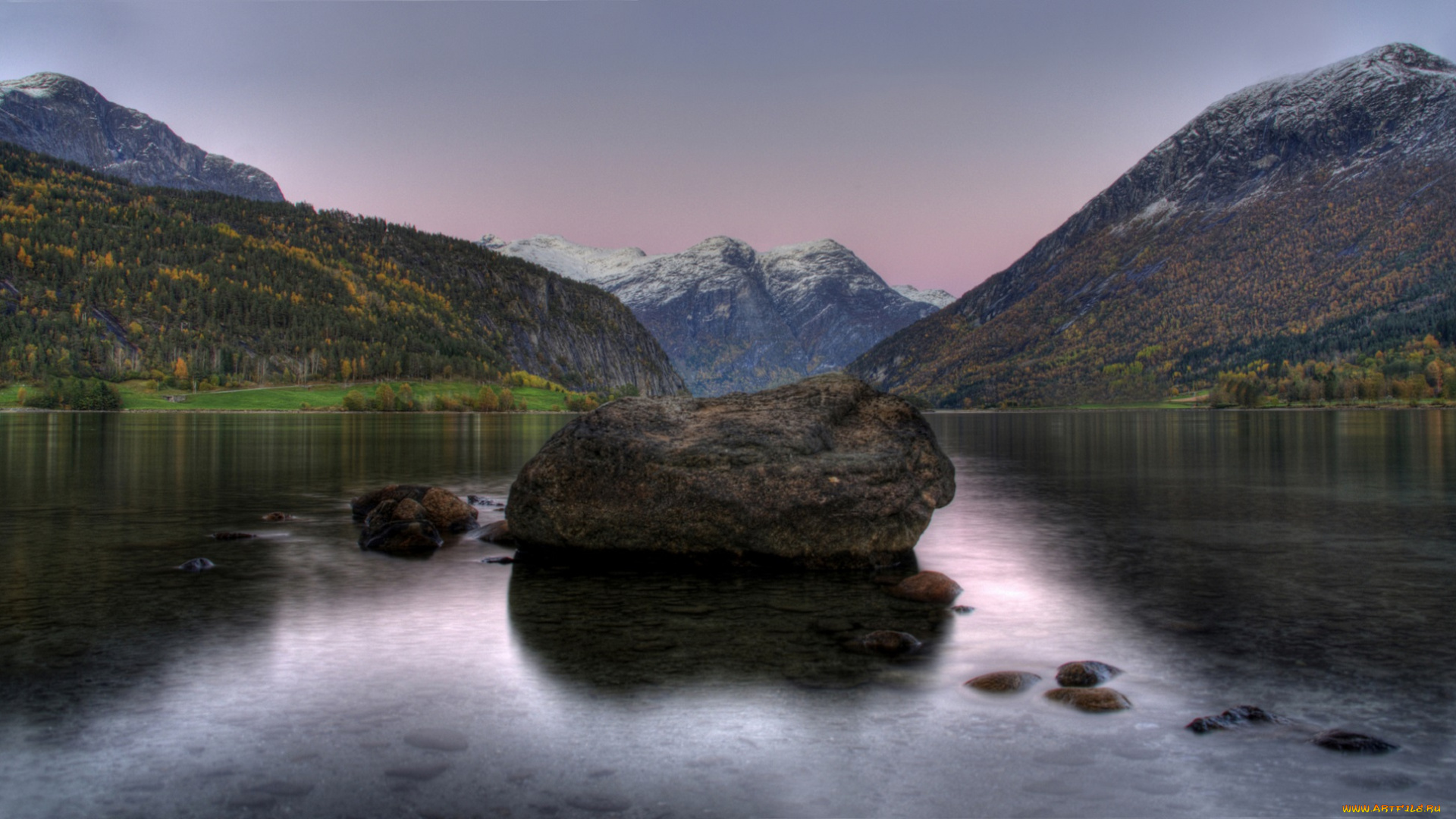 природа, реки, озера, озеро, камень, горы