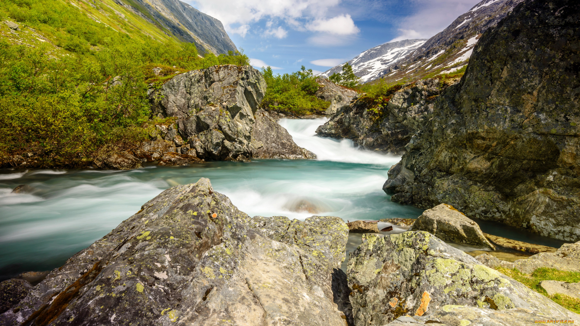 природа, реки, озера, пейзаж, камни, горы, река