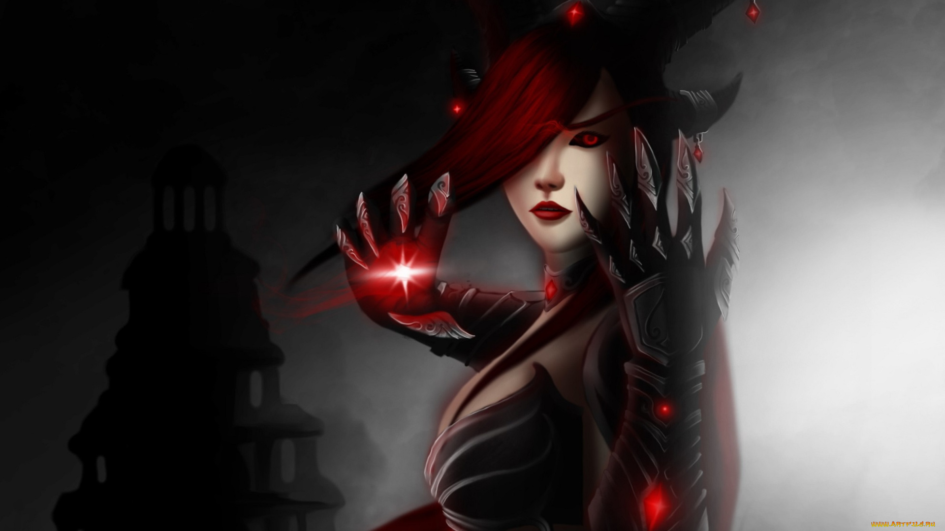 видео, игры, world, of, warcraft, , cataclysm, alexstrasza, the, deathbinder, девушка, world, of, warcraft, cataclysm, магия, глаз, рука, темно