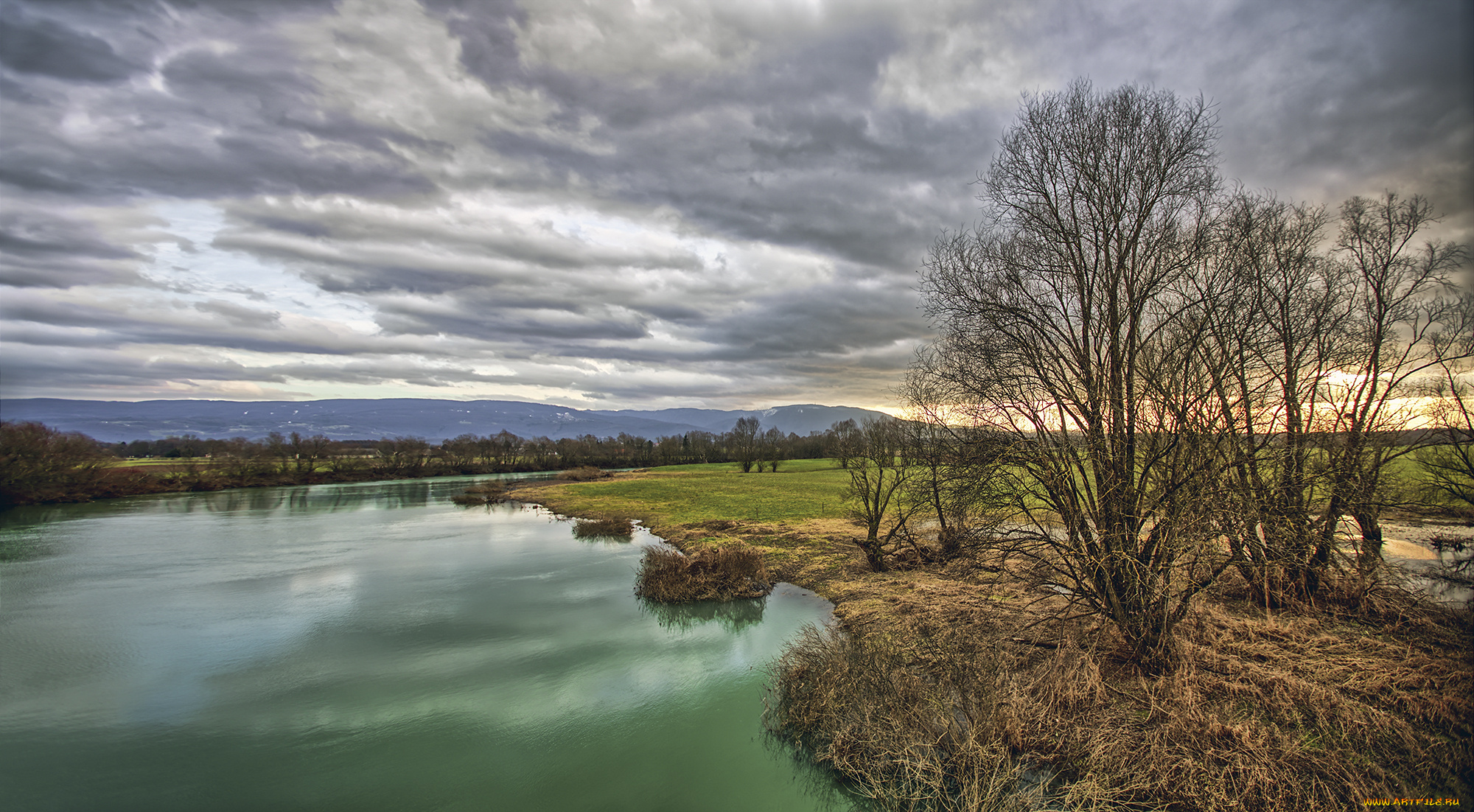 природа, реки, озера, река, равнина