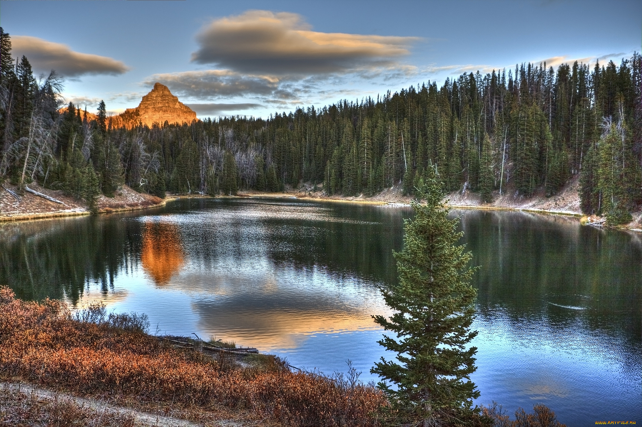 природа, реки, озера, река, лес, горы