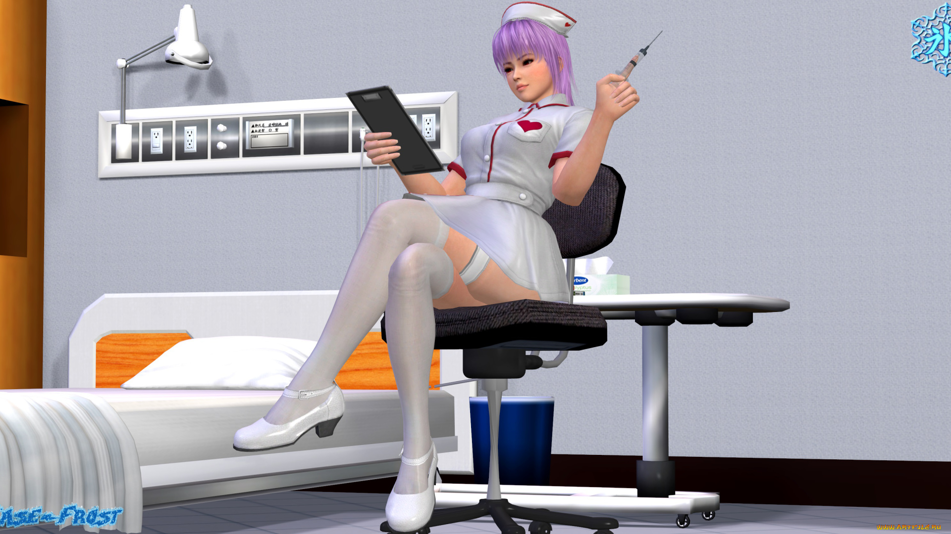 3д, графика, аниме, , anime, девушка, взгляд, фон