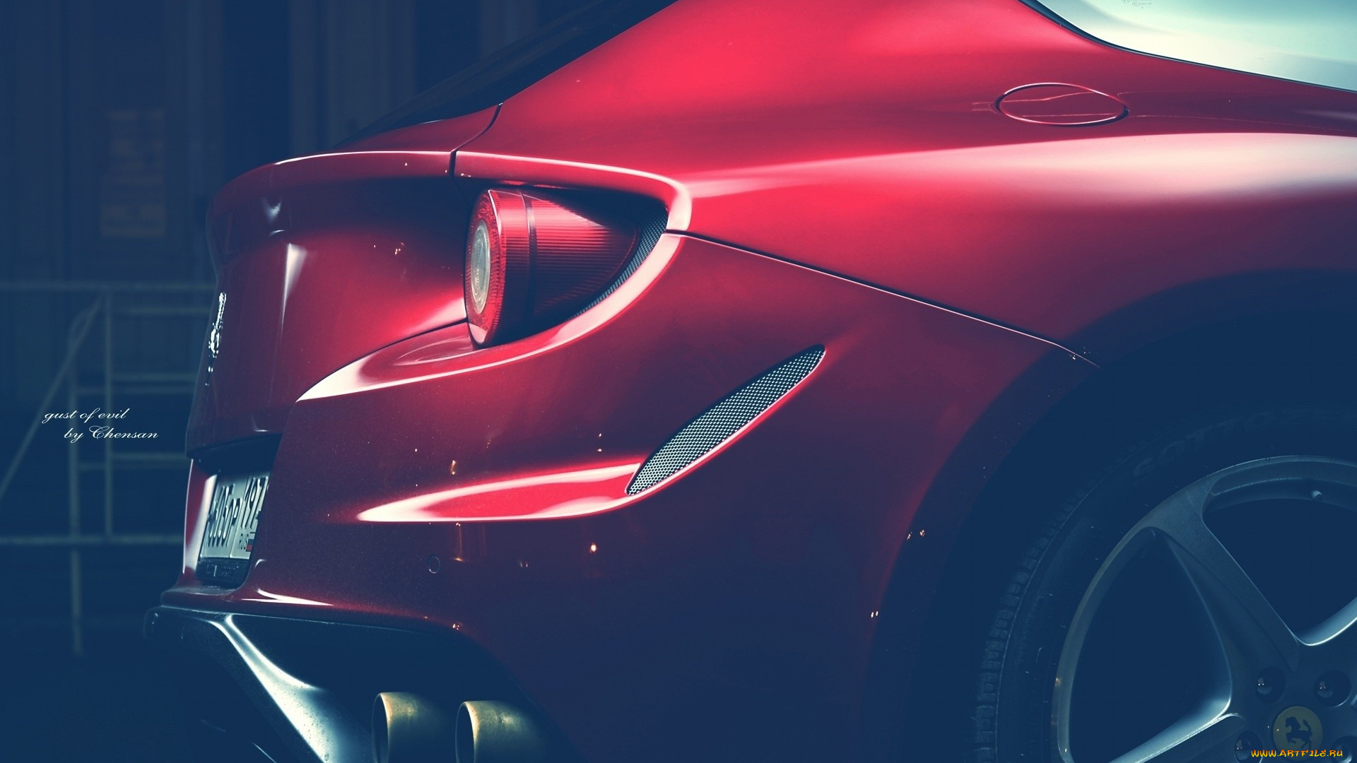 автомобили, фрагменты, автомобиля, гараж, красный, феррари