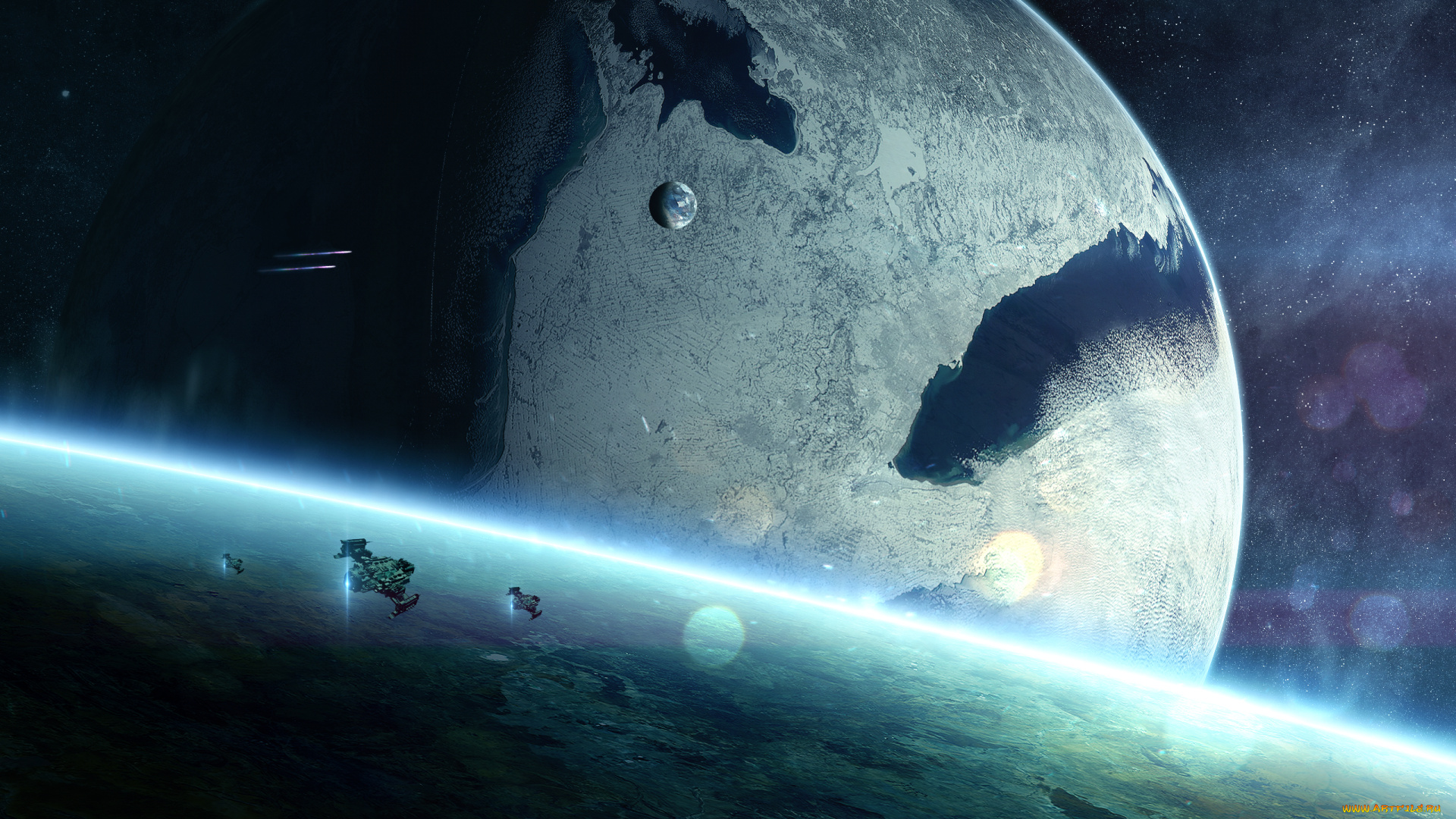 космос, арт, планета, галактика, вселенная