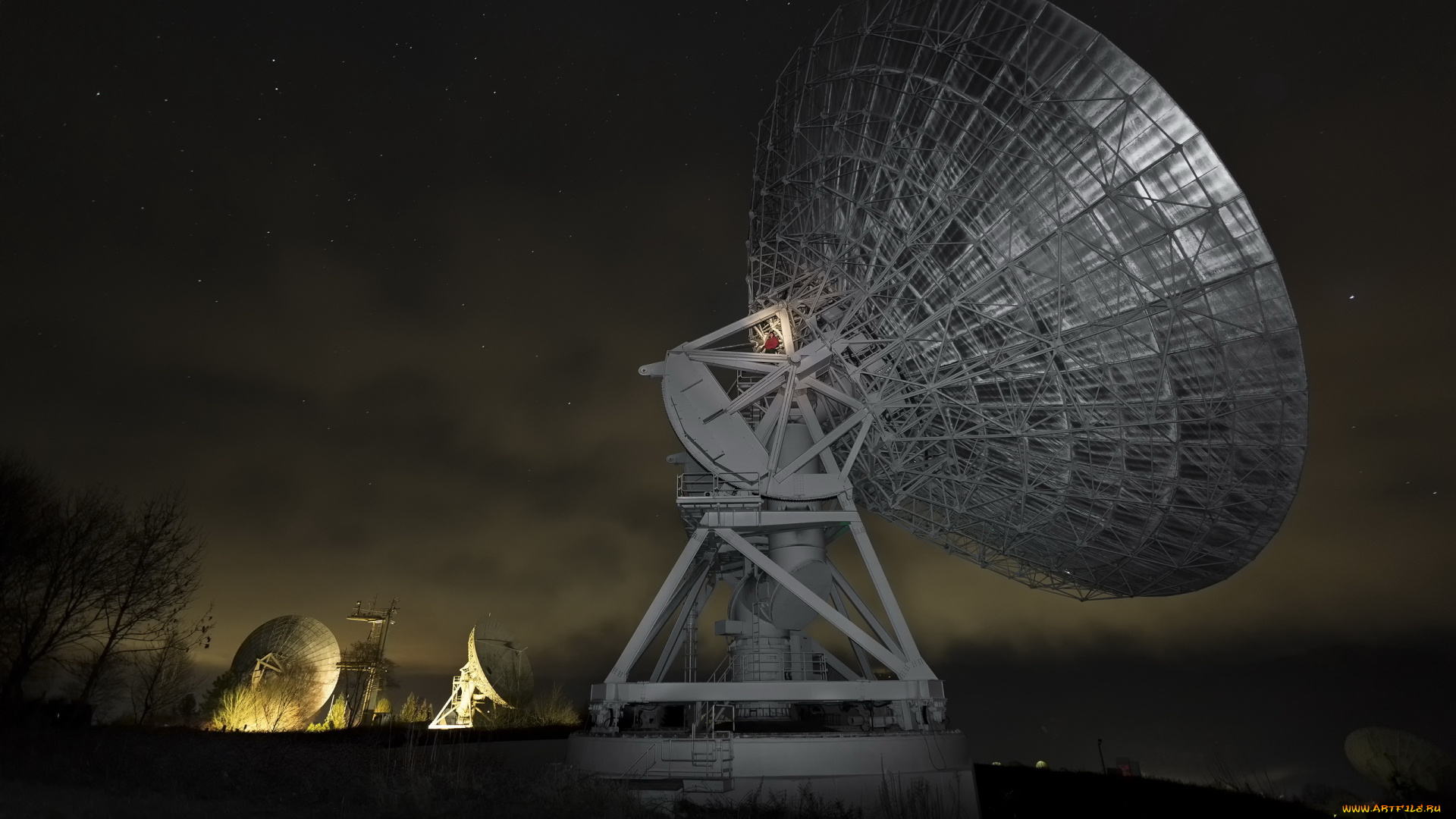 космос, разное, другое, фон, антенны, ночь
