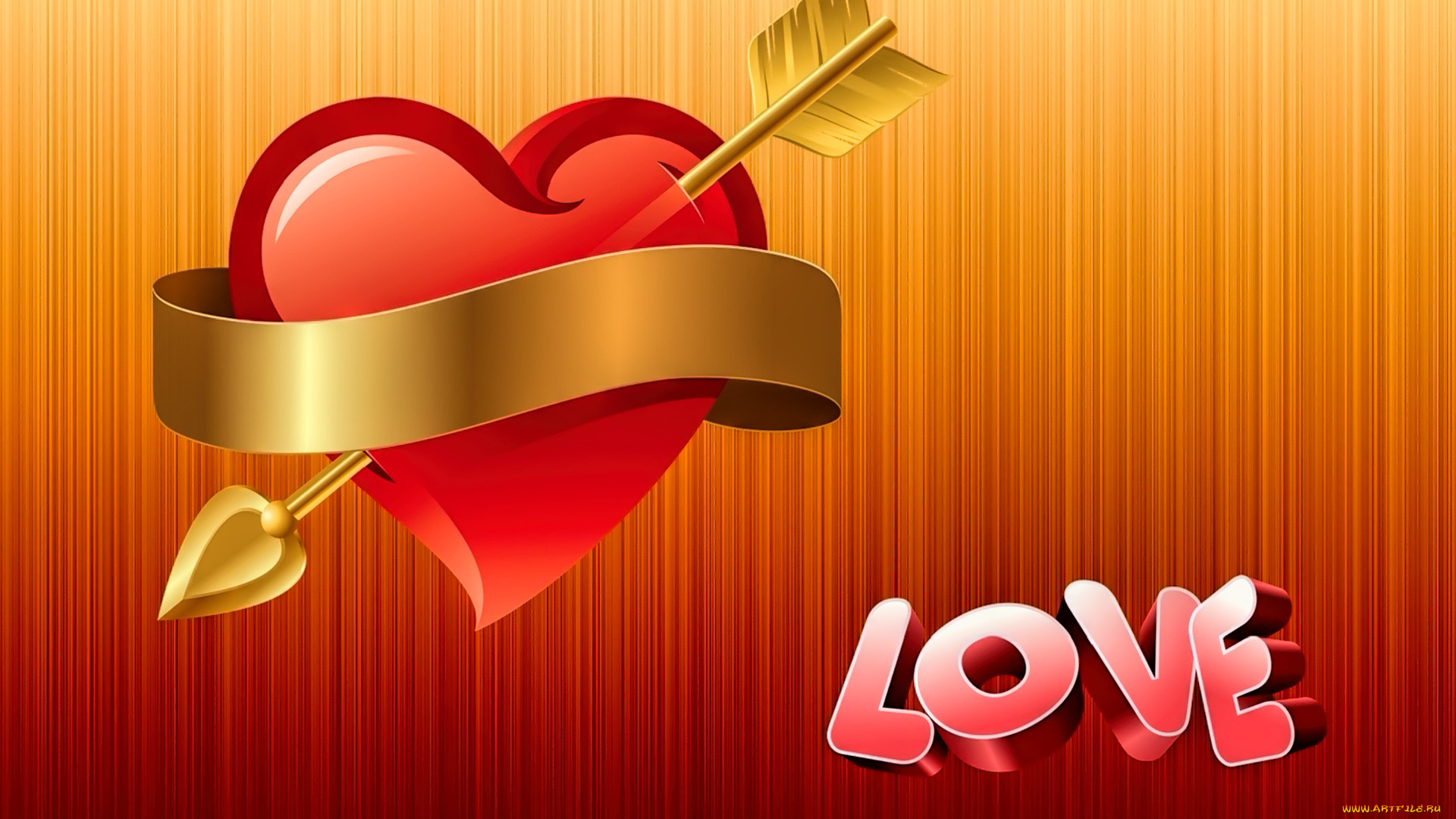 праздничные, день, святого, валентина, , сердечки, , любовь, стрела, сердечко