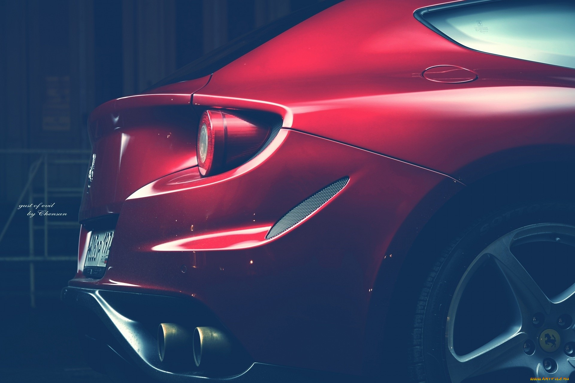 автомобили, фрагменты, автомобиля, гараж, красный, феррари