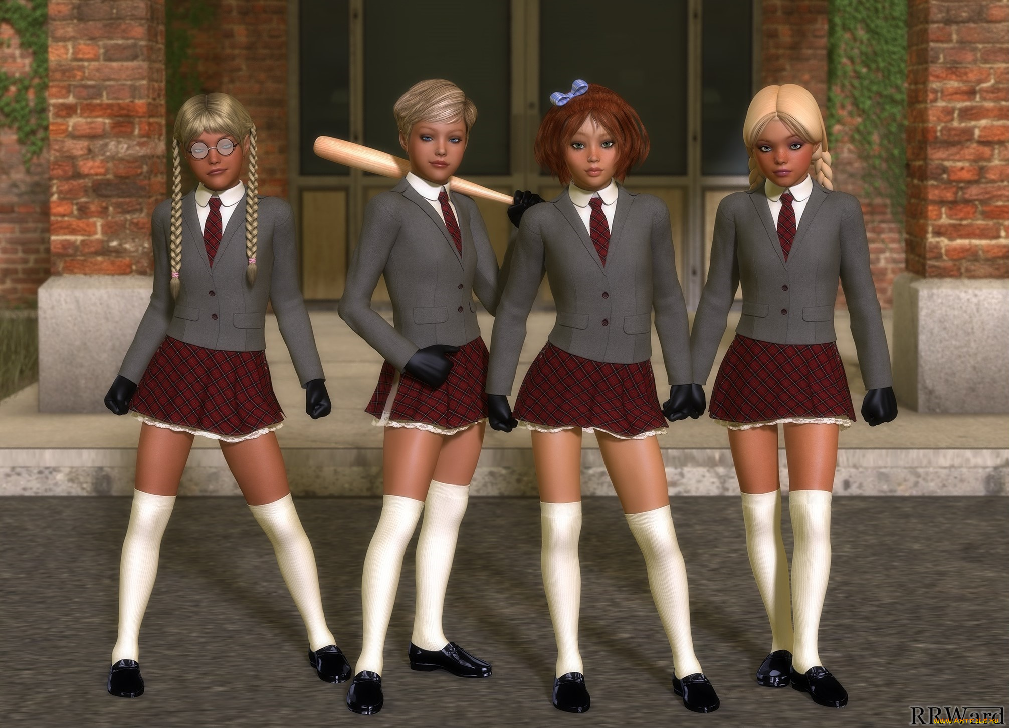 3д, графика, люди, , people, фон, взгляд, девушки