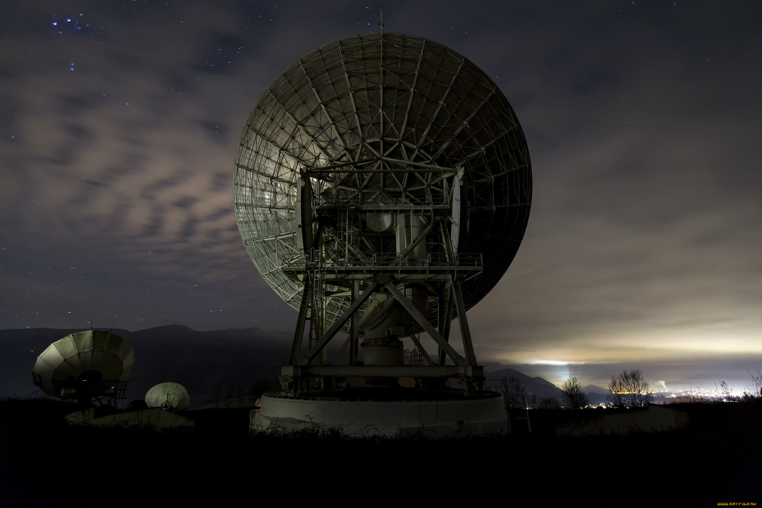 космос, разное, другое, ночь, фон, антенны