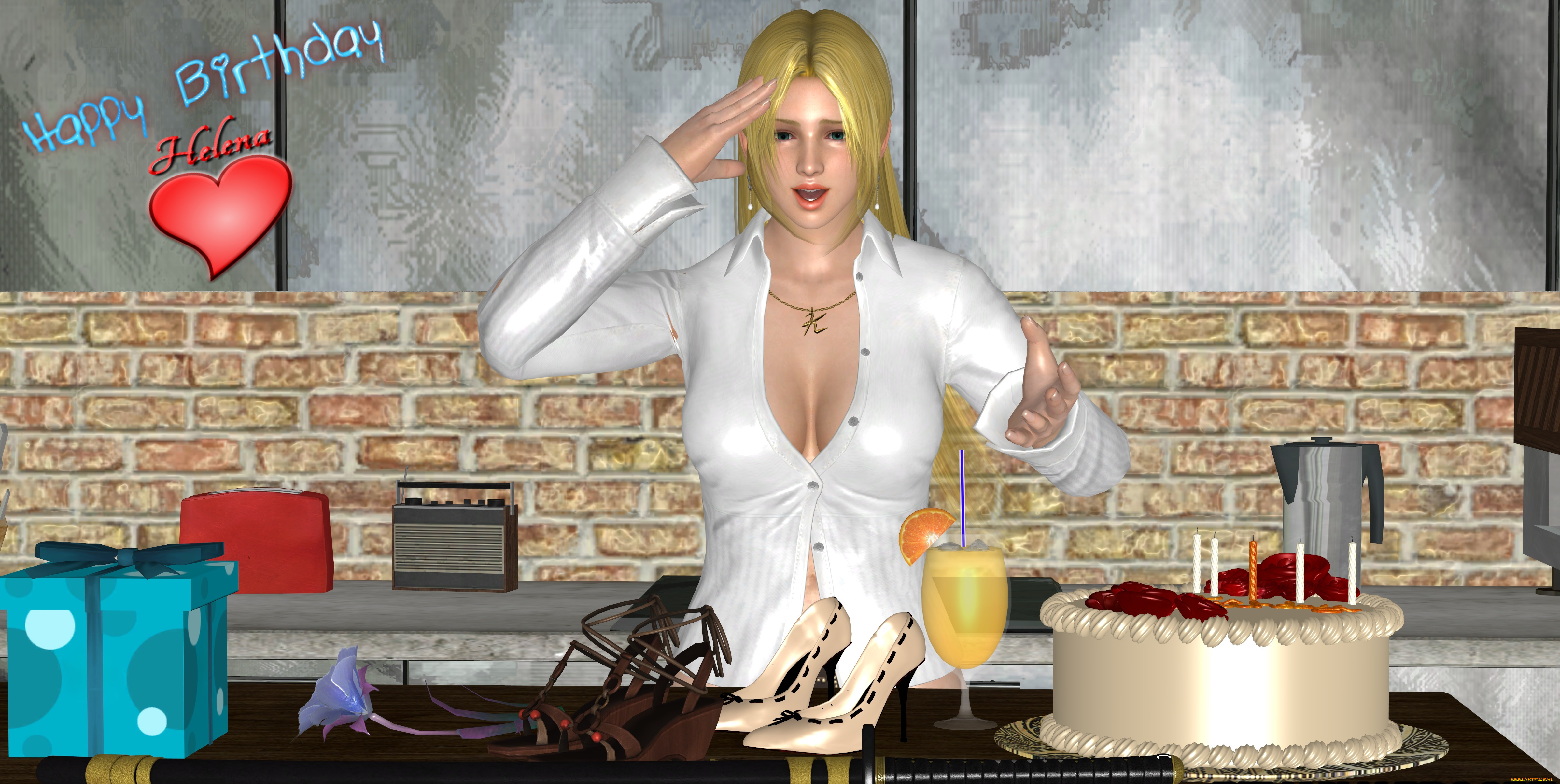 3д, графика, аниме, , anime, интерьер, фон, взгляд, девушка