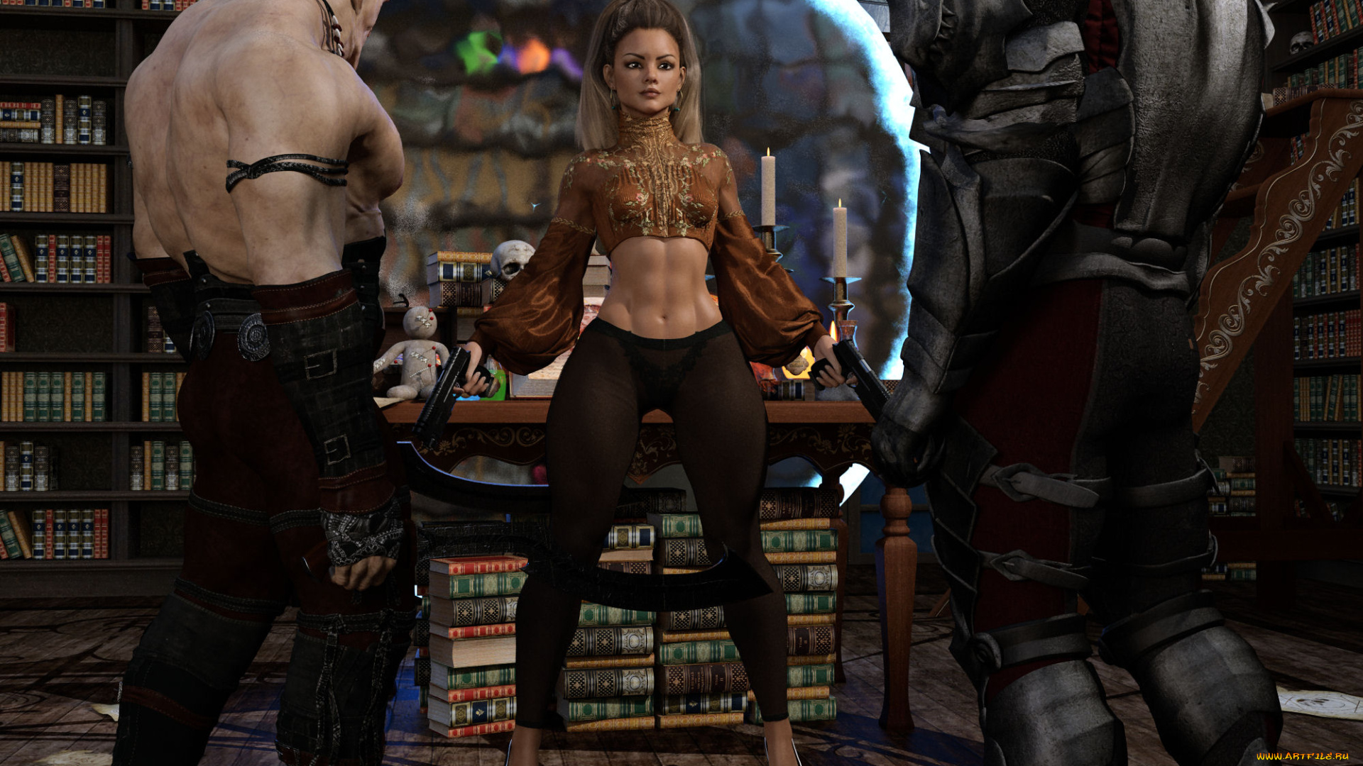 3д, графика, фантазия, , fantasy, девушка, взгляд, фон