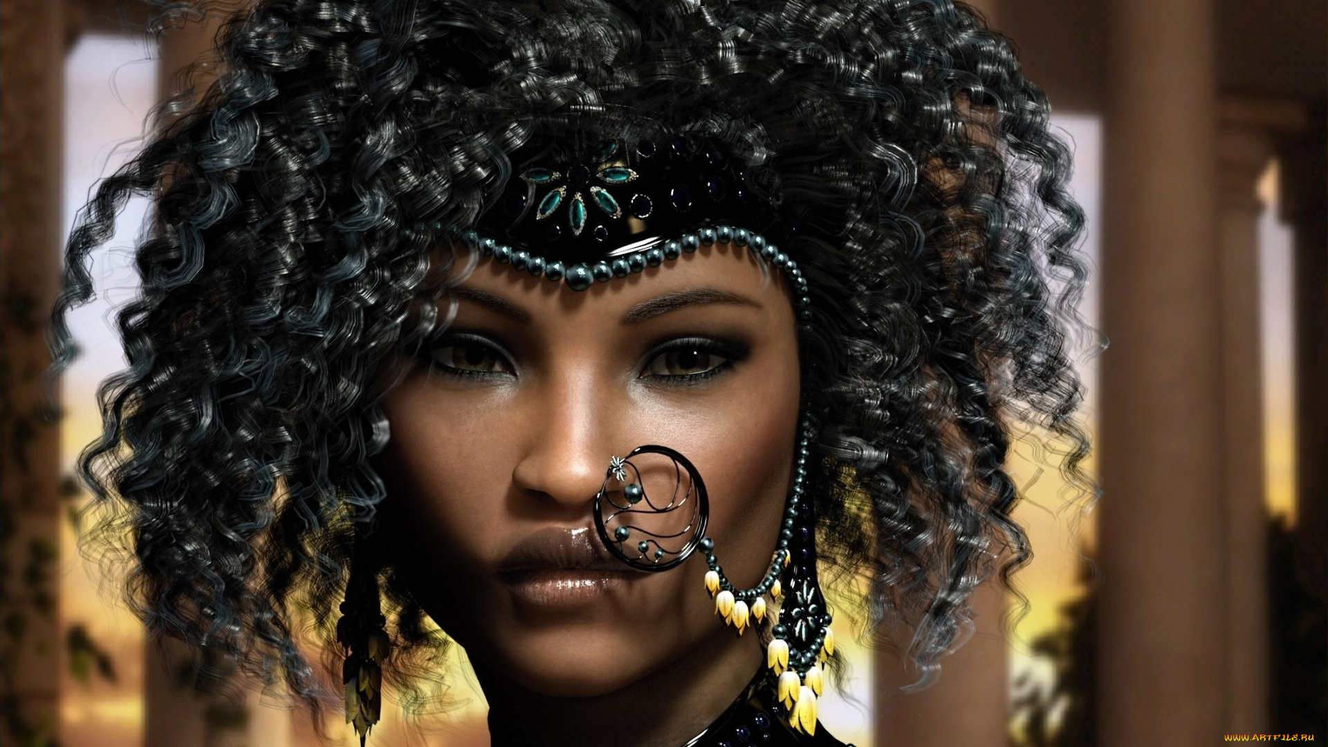 3д, графика, портрет, , portraits, фон, взгляд, девушка