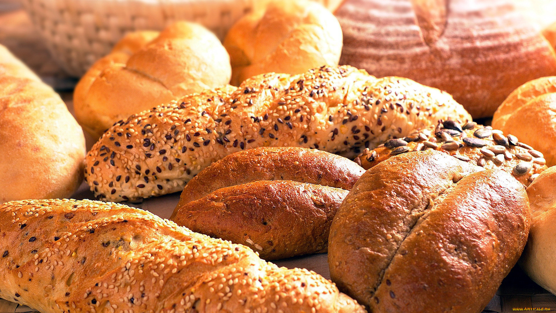 еда, хлеб, , выпечка, кунжут, выпечка, багеты, булочки